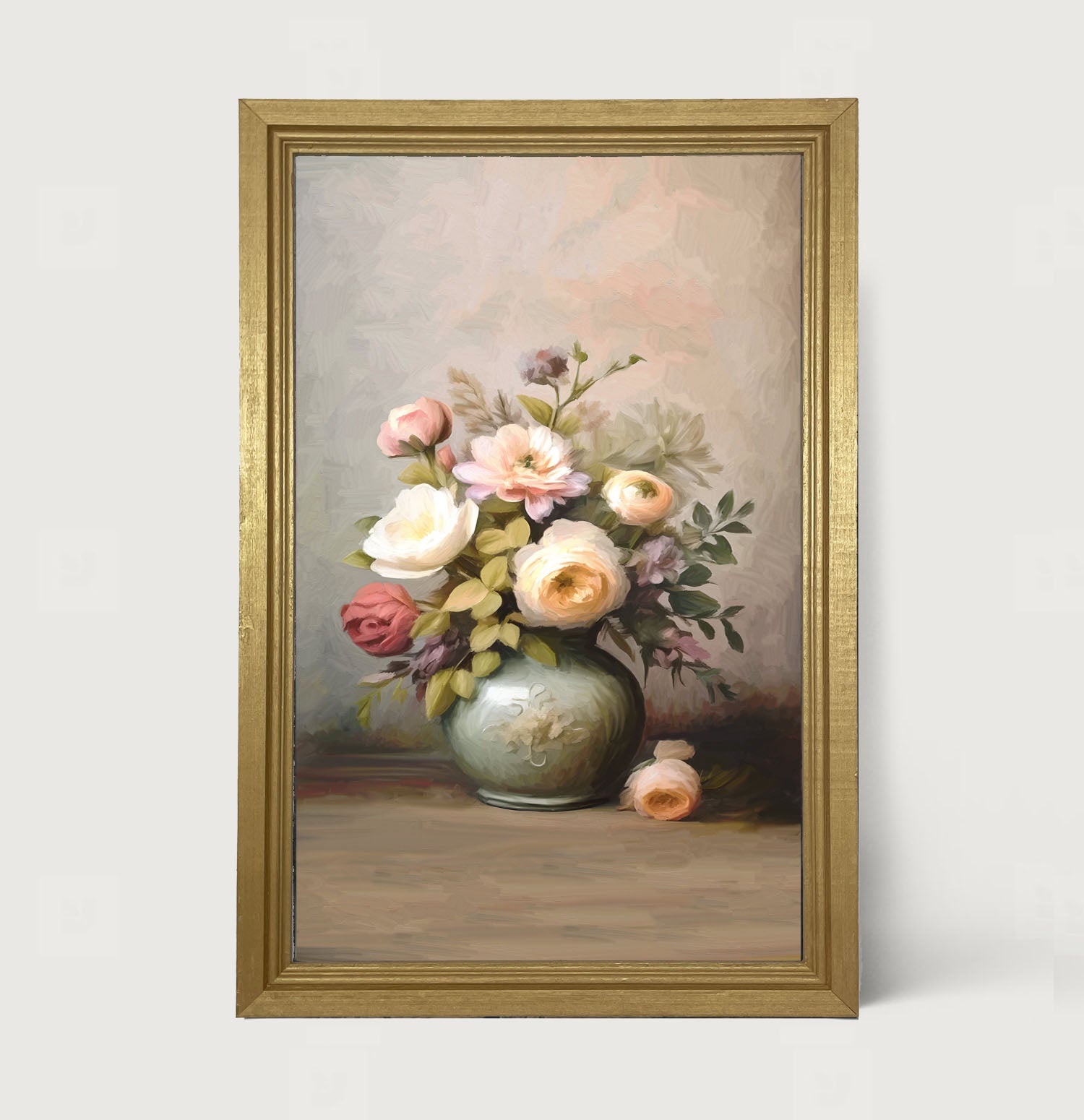 Mixed Flowers in Vase - Framed Art