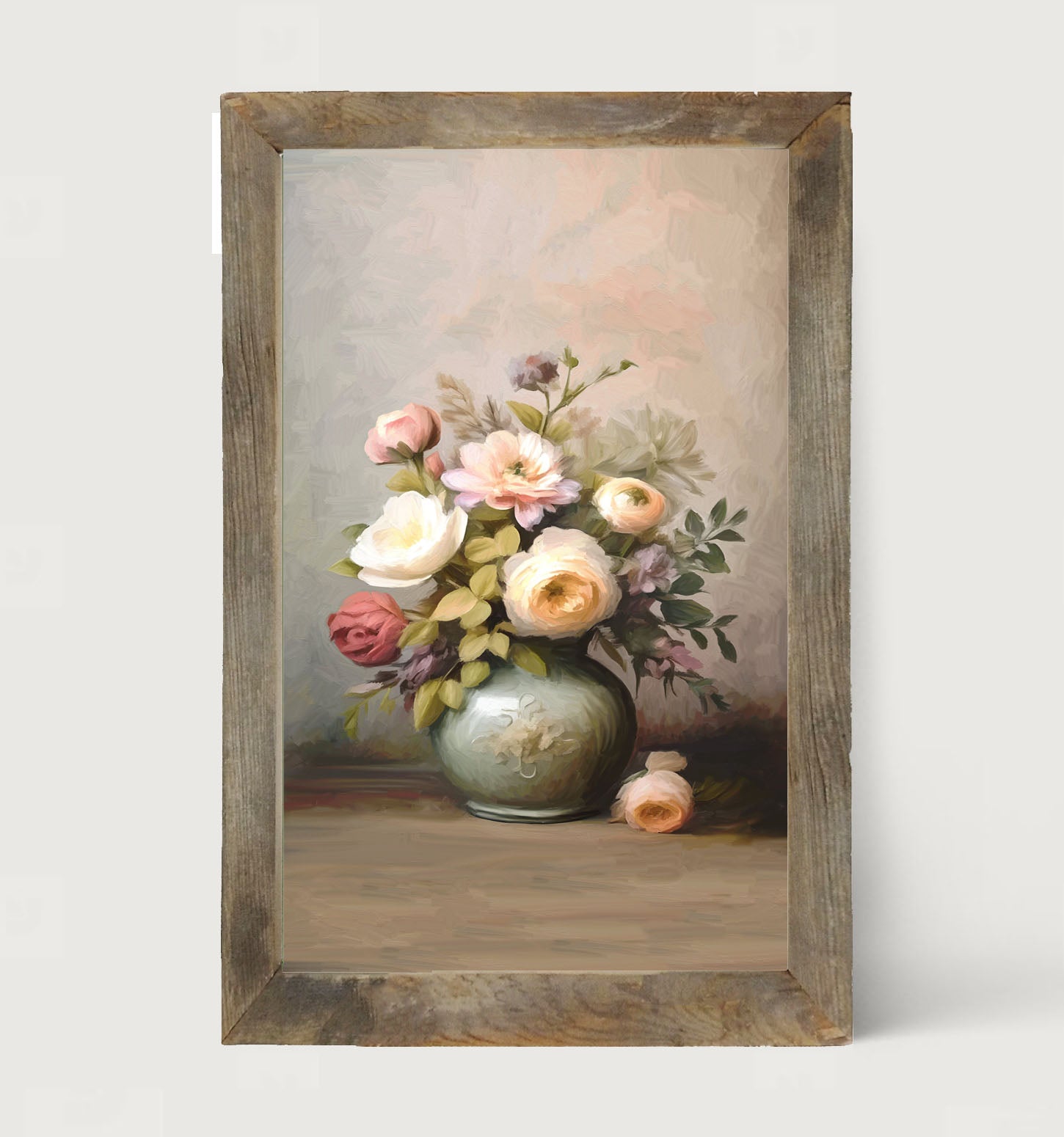 Mixed Flowers in Vase - Framed Art