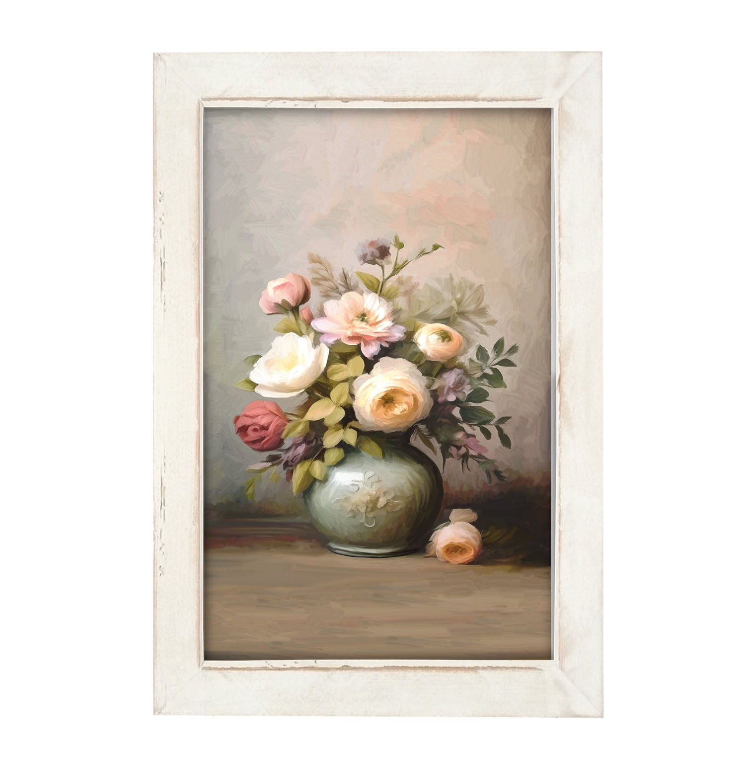 Mixed Flowers in Vase - Framed Art
