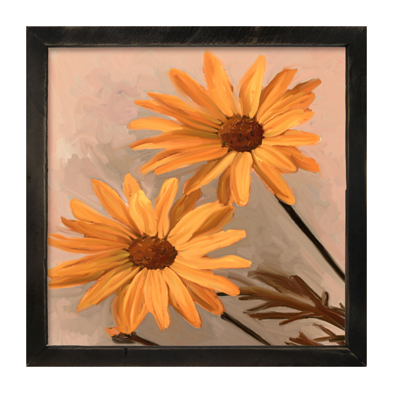 Two Daisies - Framed art