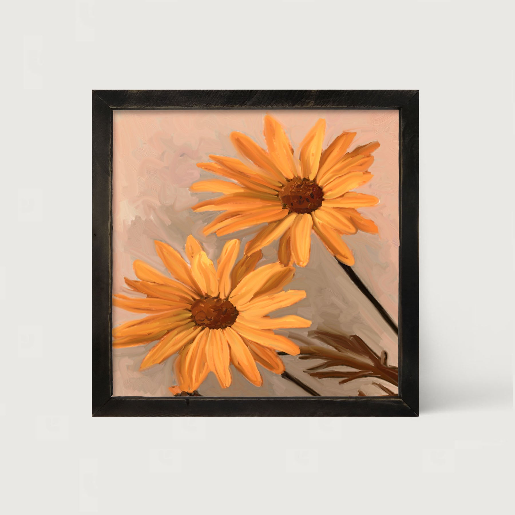 Two Daisies - Framed art