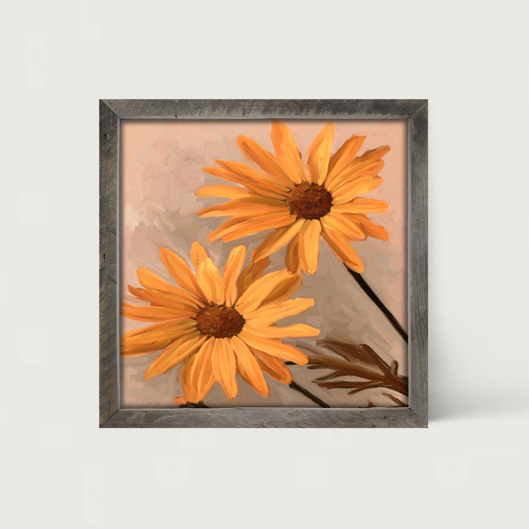Two Daisies - Framed art