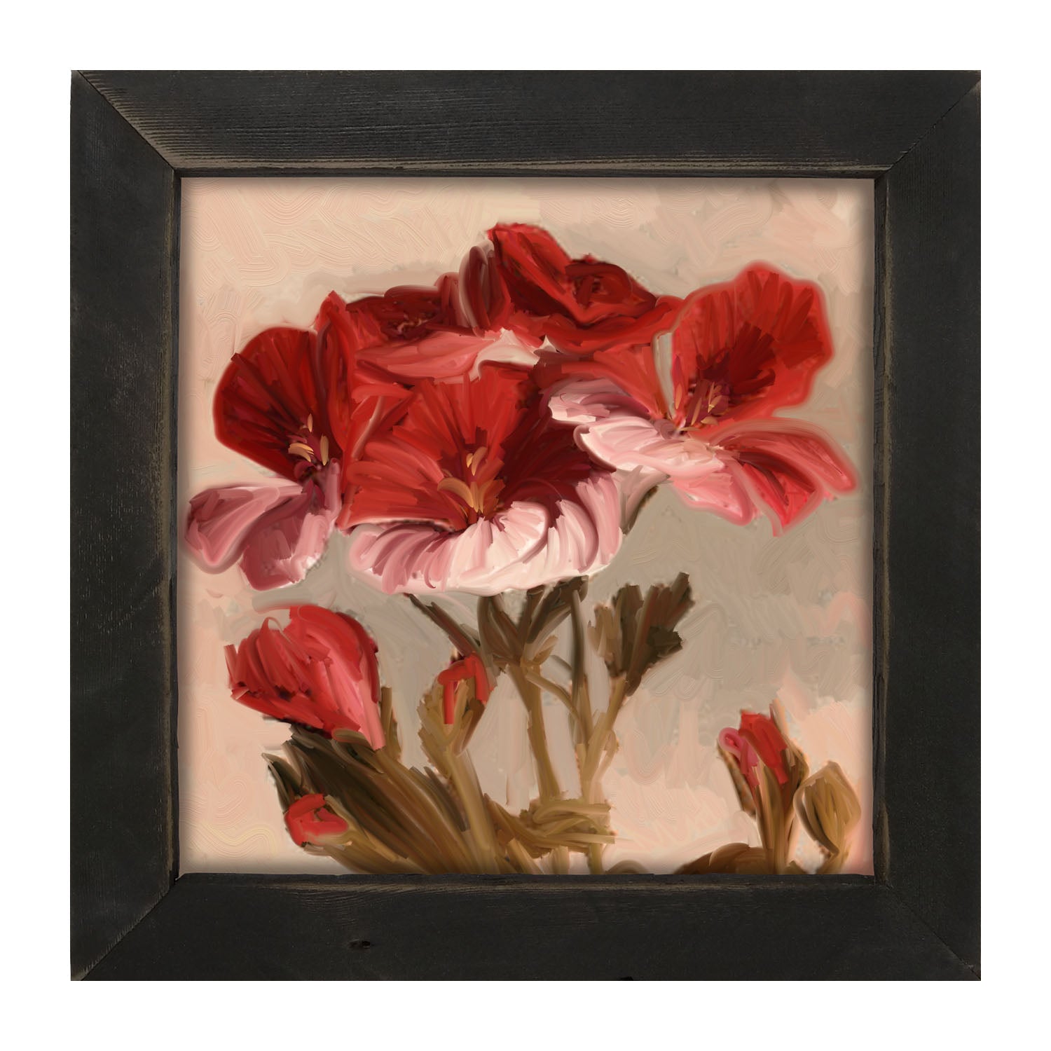 Geranium with Pink Petals - Framed art