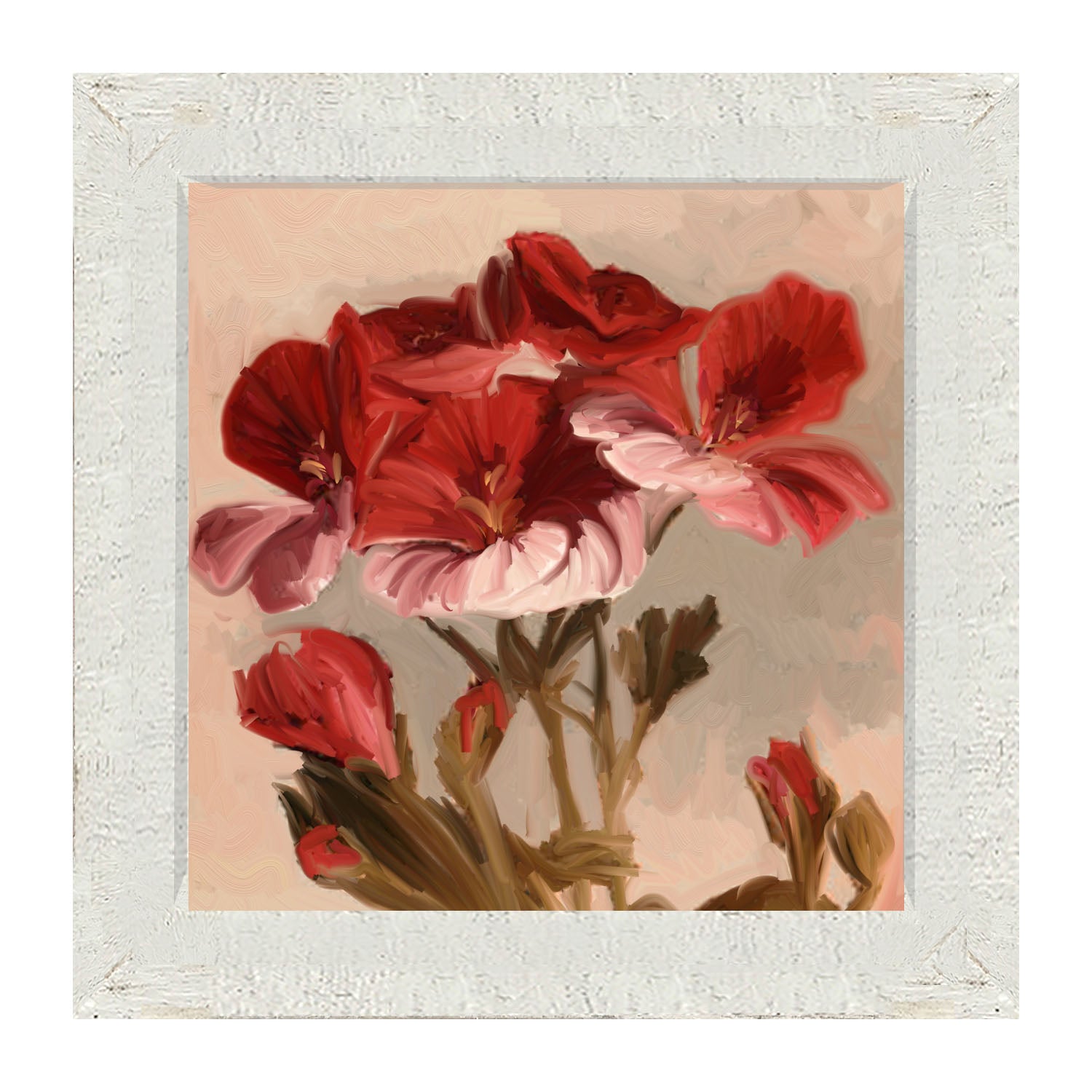 Geranium with Pink Petals - Framed art