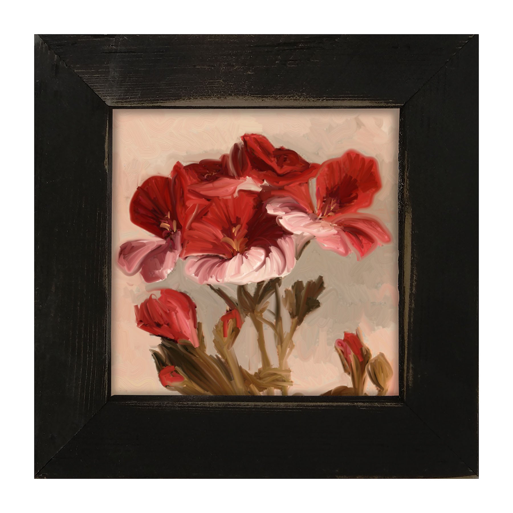 Geranium with Pink Petals - Framed art