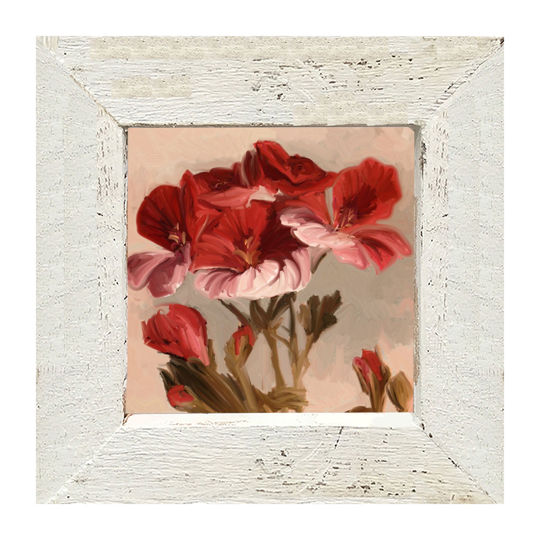 Geranium with Pink Petals - Framed art