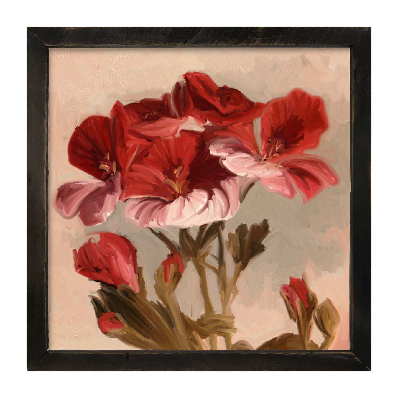 Geranium with Pink Petals - Framed art