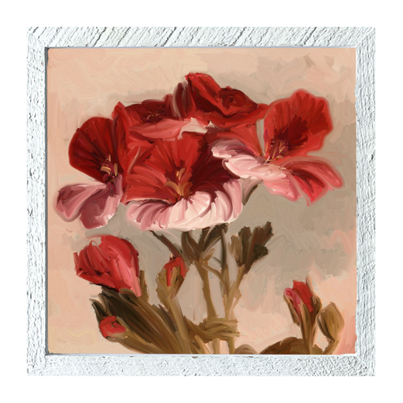 Geranium with Pink Petals - Framed art