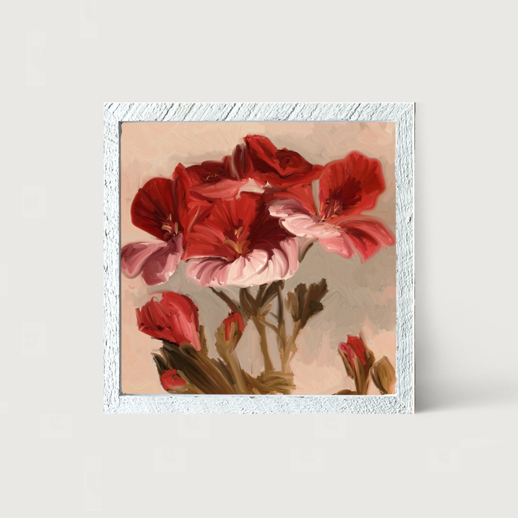 Geranium with Pink Petals - Framed art