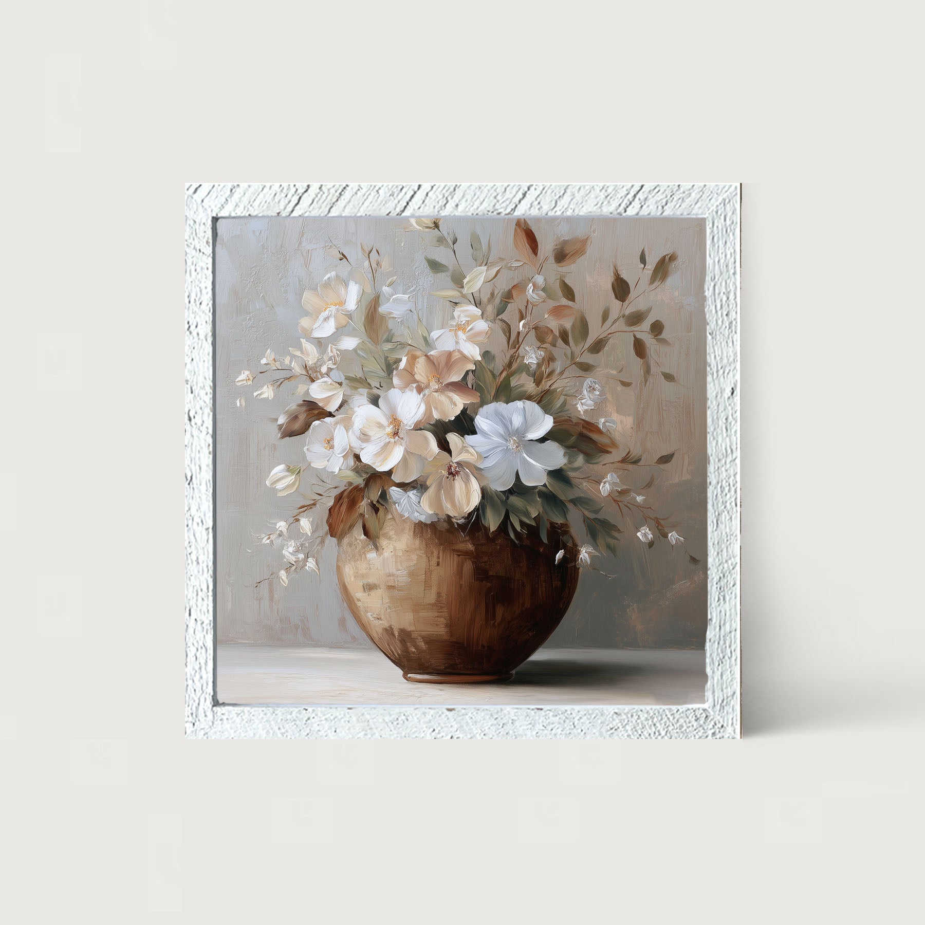 Copper Vase with Blooming Flowers