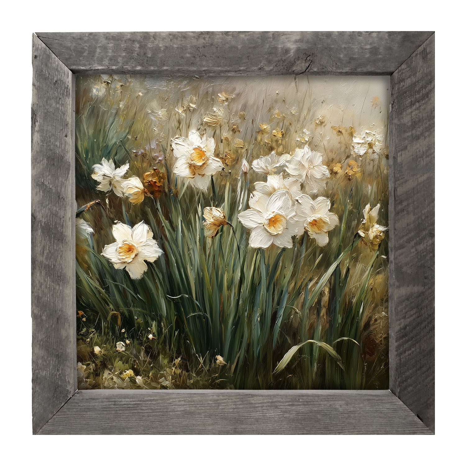 Patch of White Daffodils - Framed Art