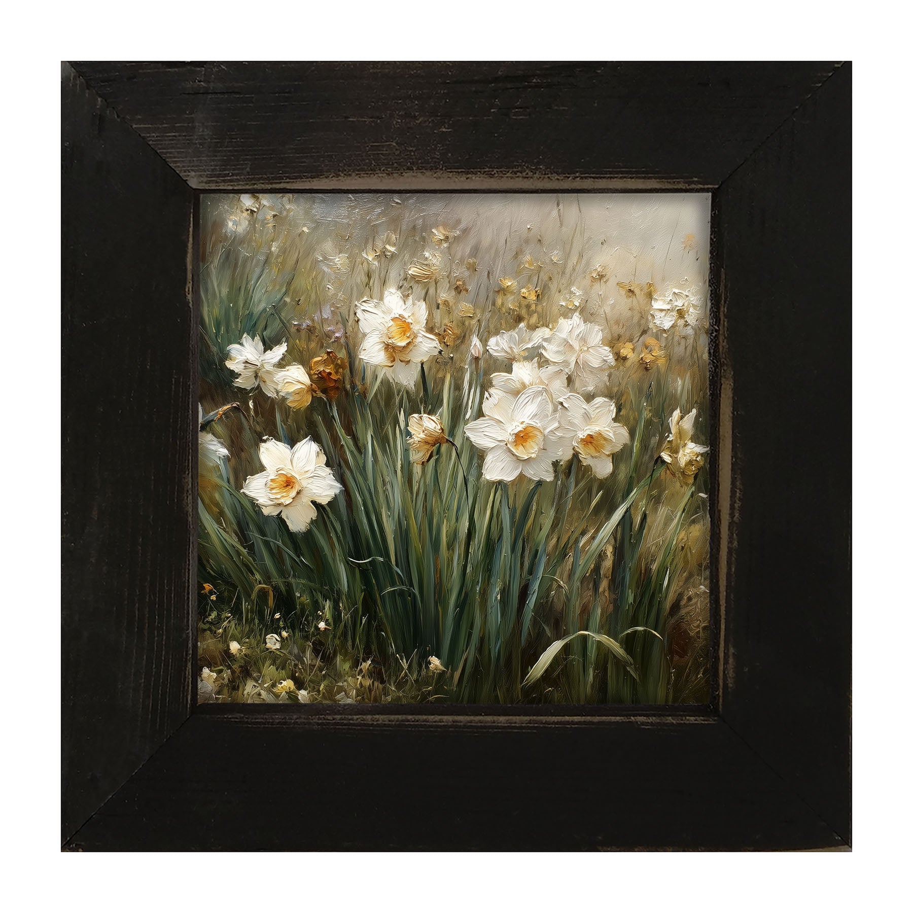 Patch of White Daffodils - Framed Art