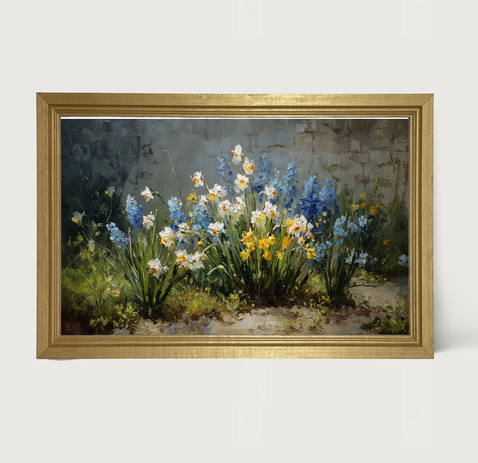 Patch of Blue and White Flowers