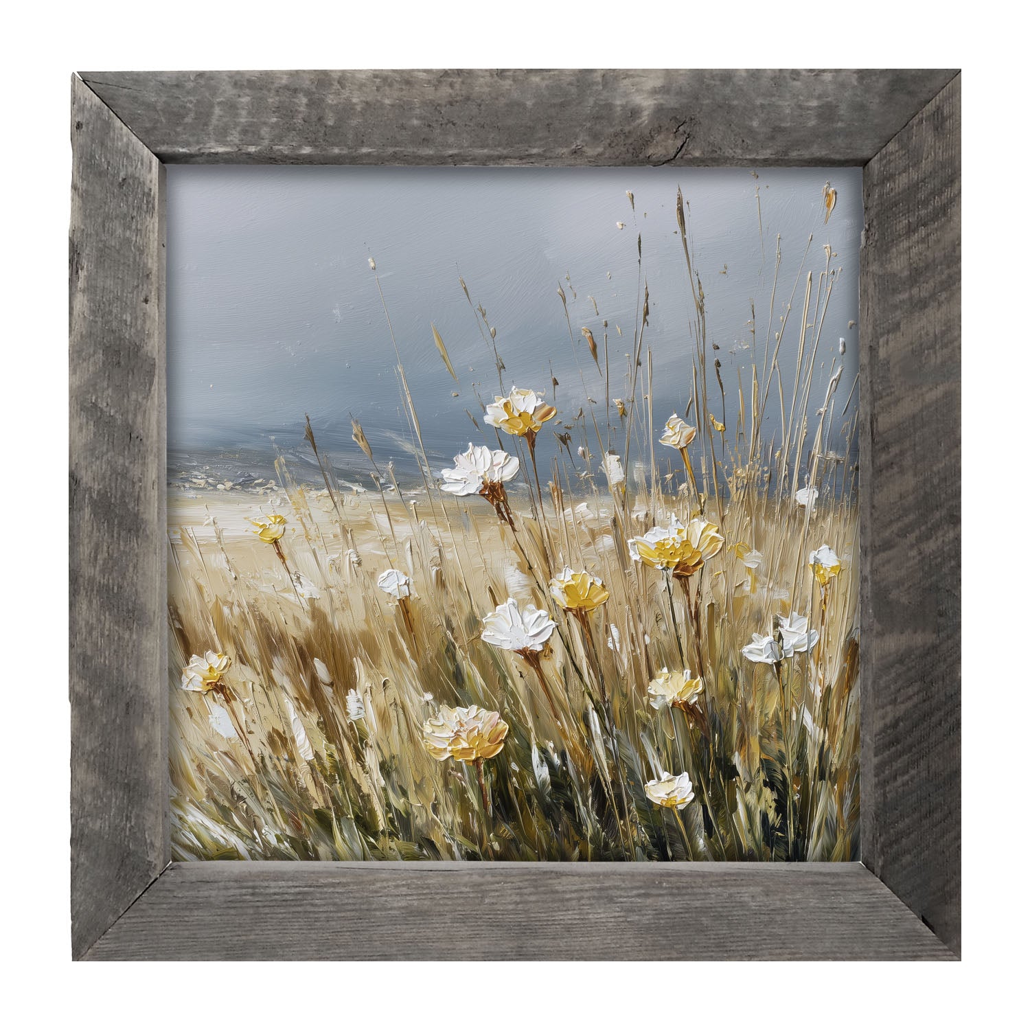 Wildflowers near Beach - Framed Art