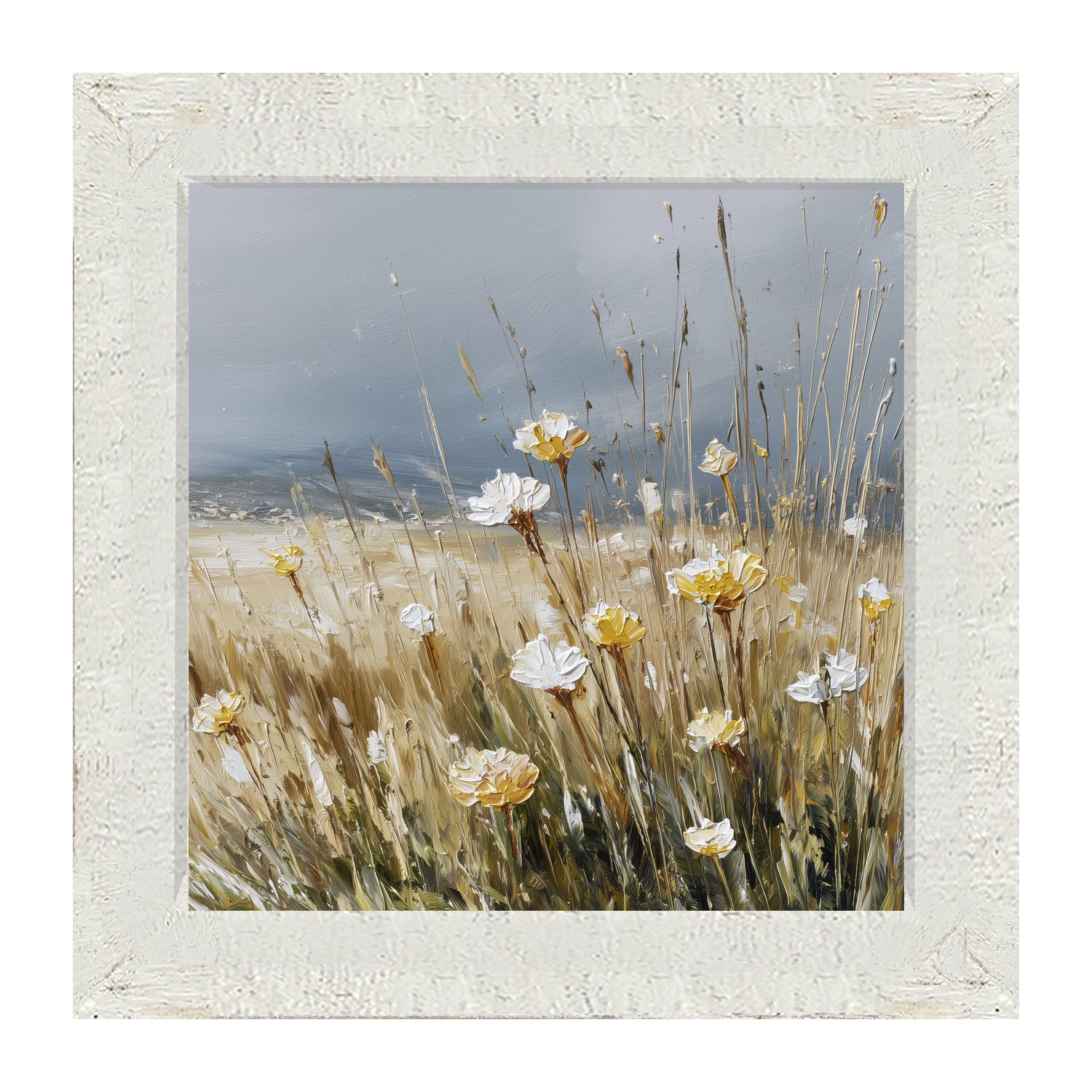 Wildflowers near Beach - Framed Art