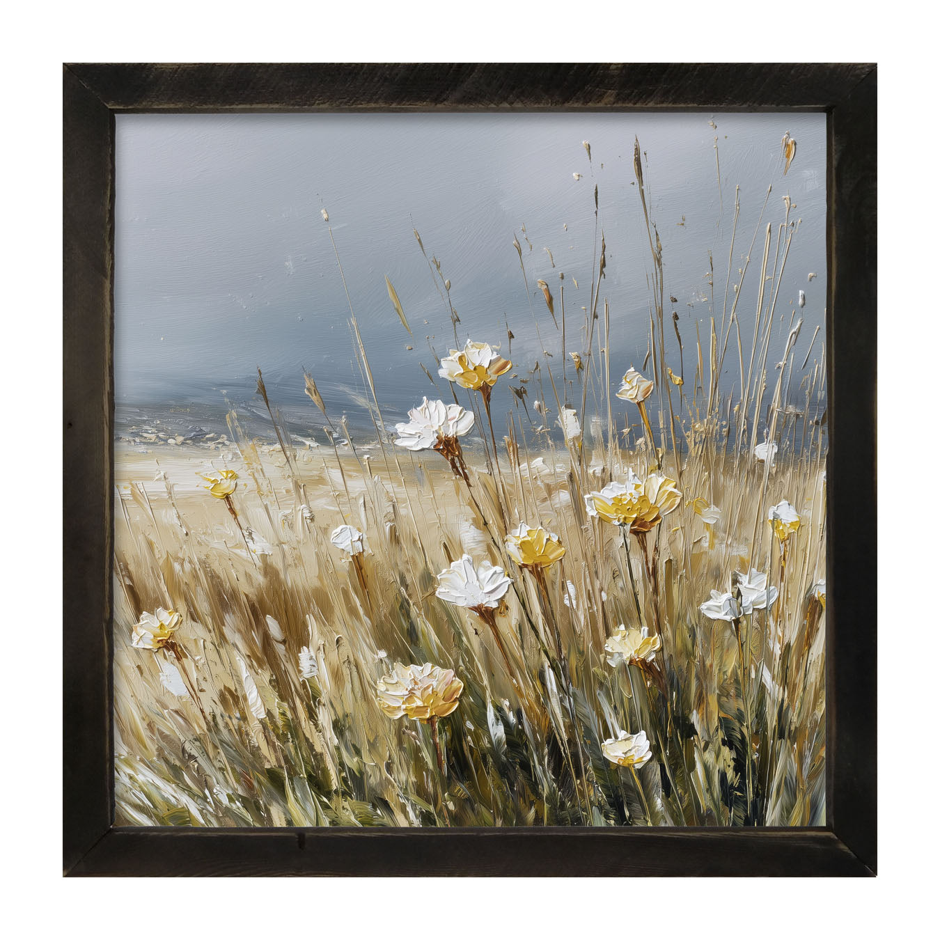 Wildflowers near Beach - Framed Art