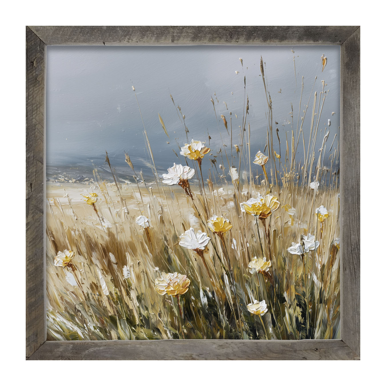 Wildflowers near Beach - Framed Art