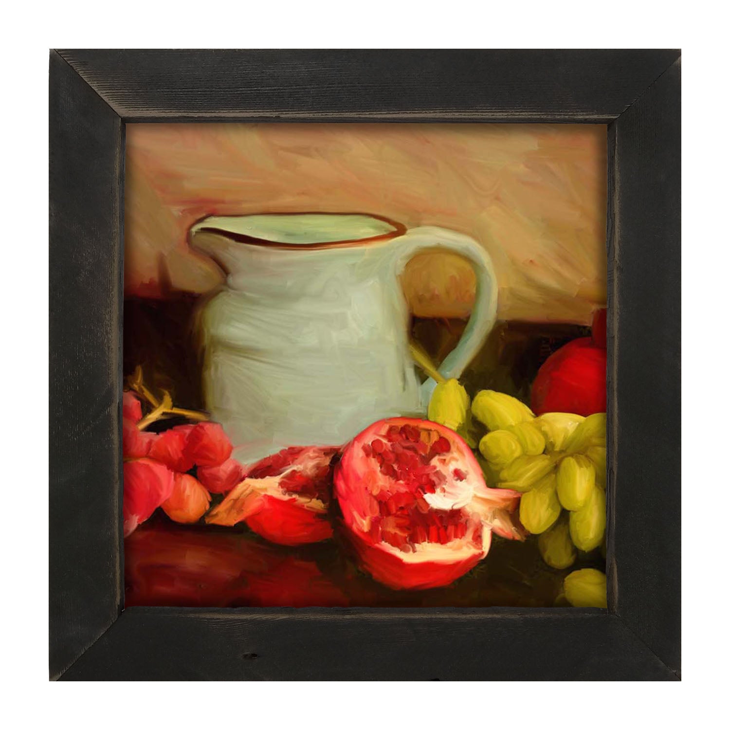 Milk Jugs with Pomegranates - Framed art