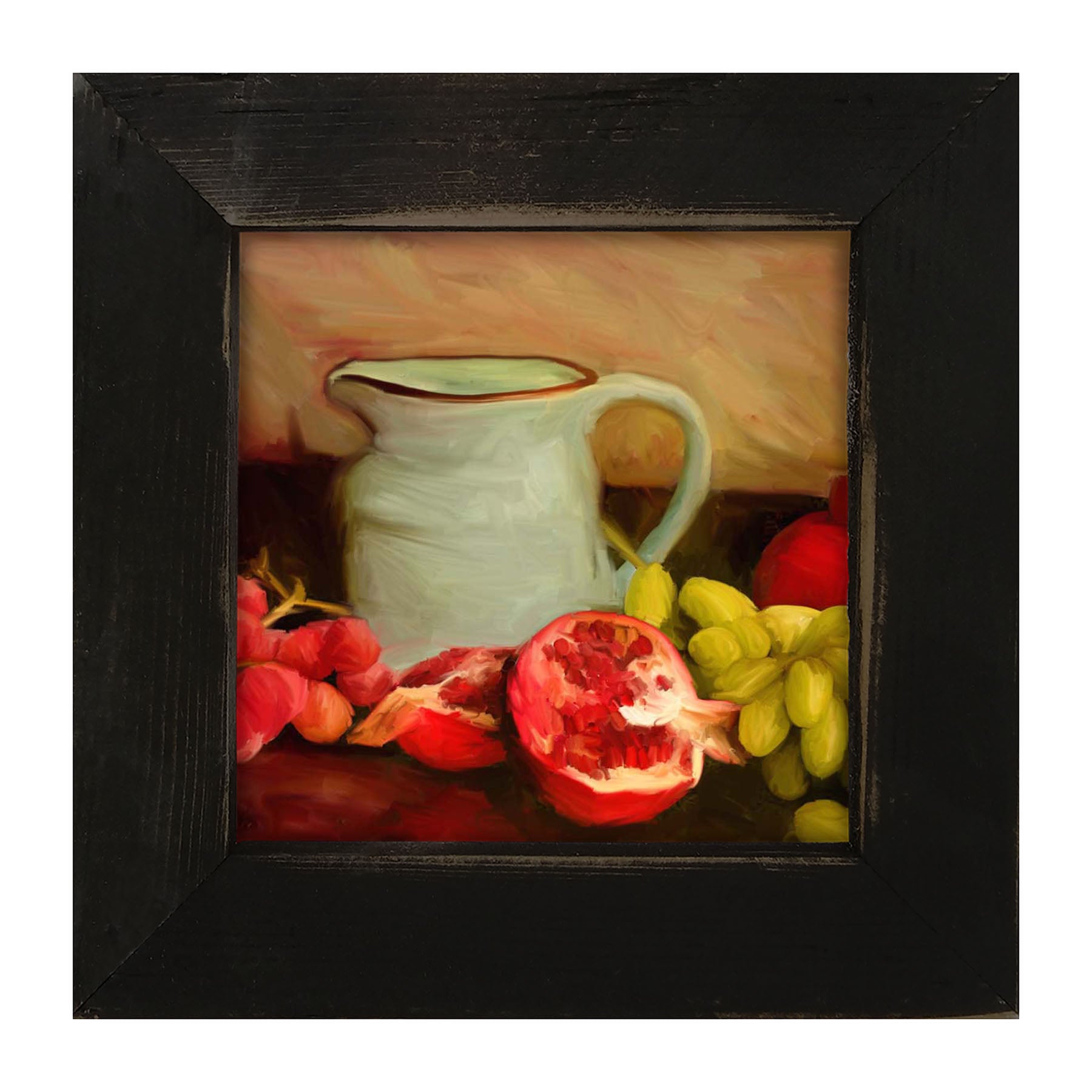 Milk Jugs with Pomegranates - Framed art