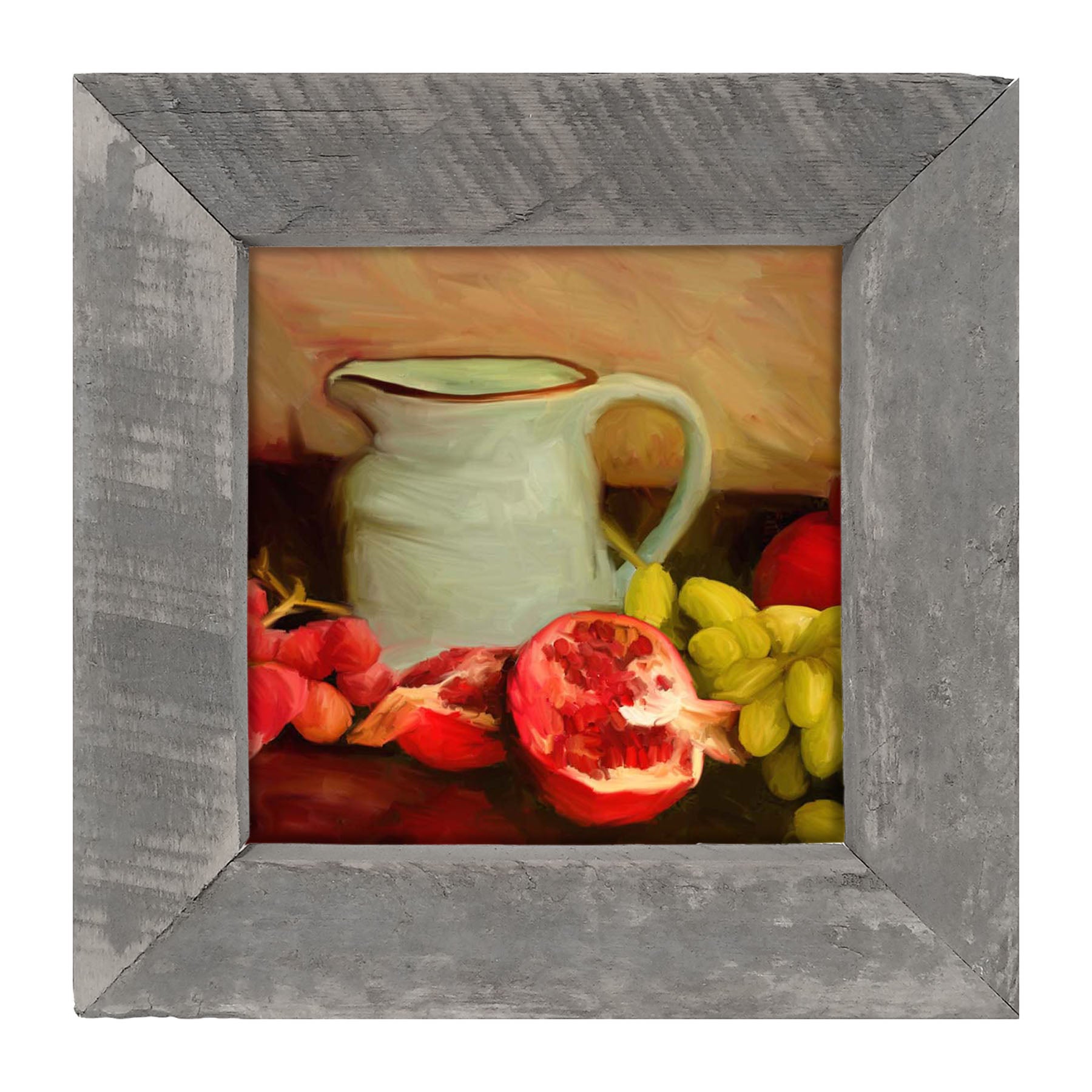 Milk Jugs with Pomegranates - Framed art