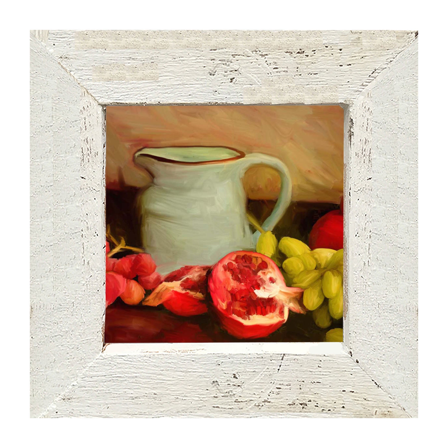 Milk Jugs with Pomegranates - Framed art
