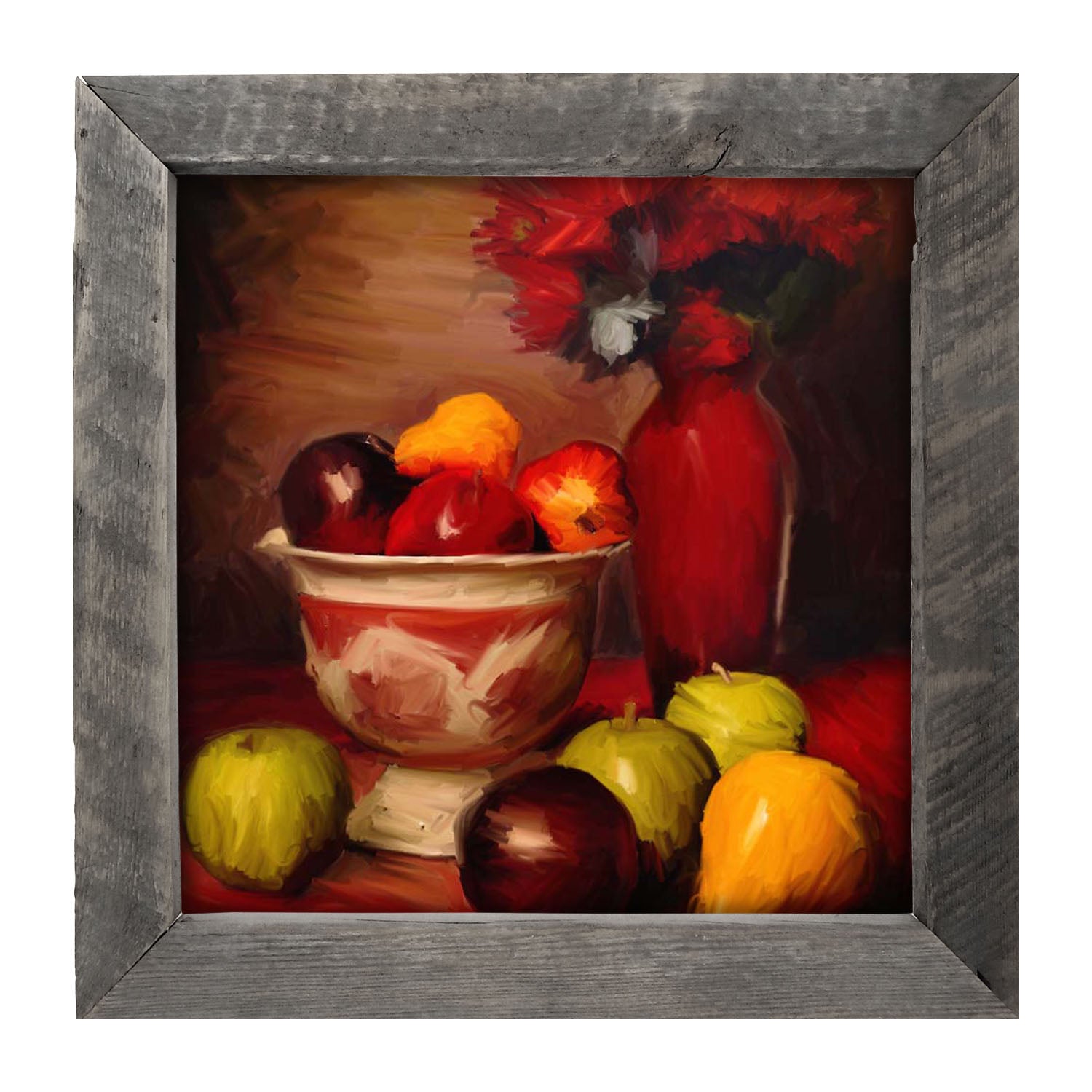 Red Vase - Framed art
