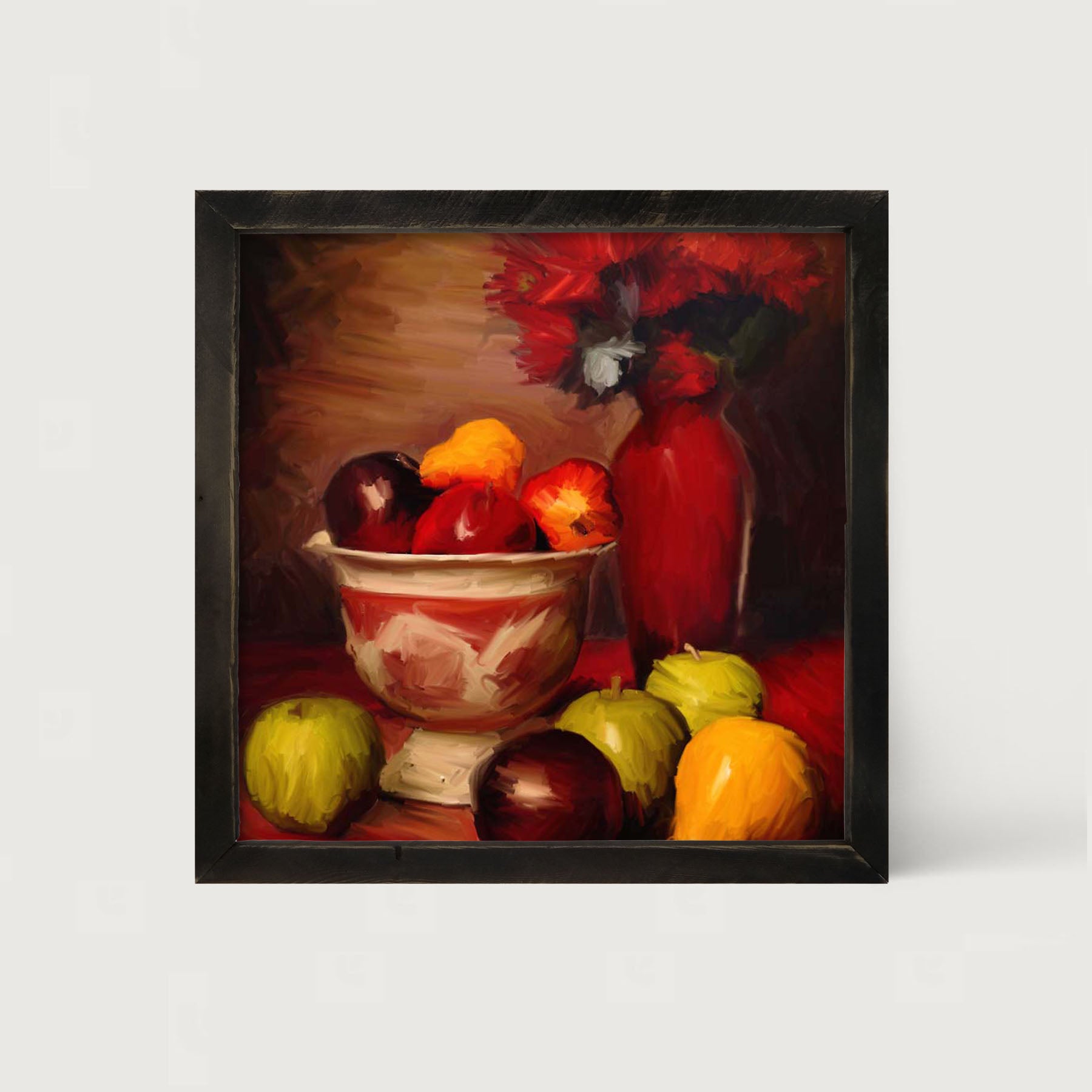 Red Vase - Framed art