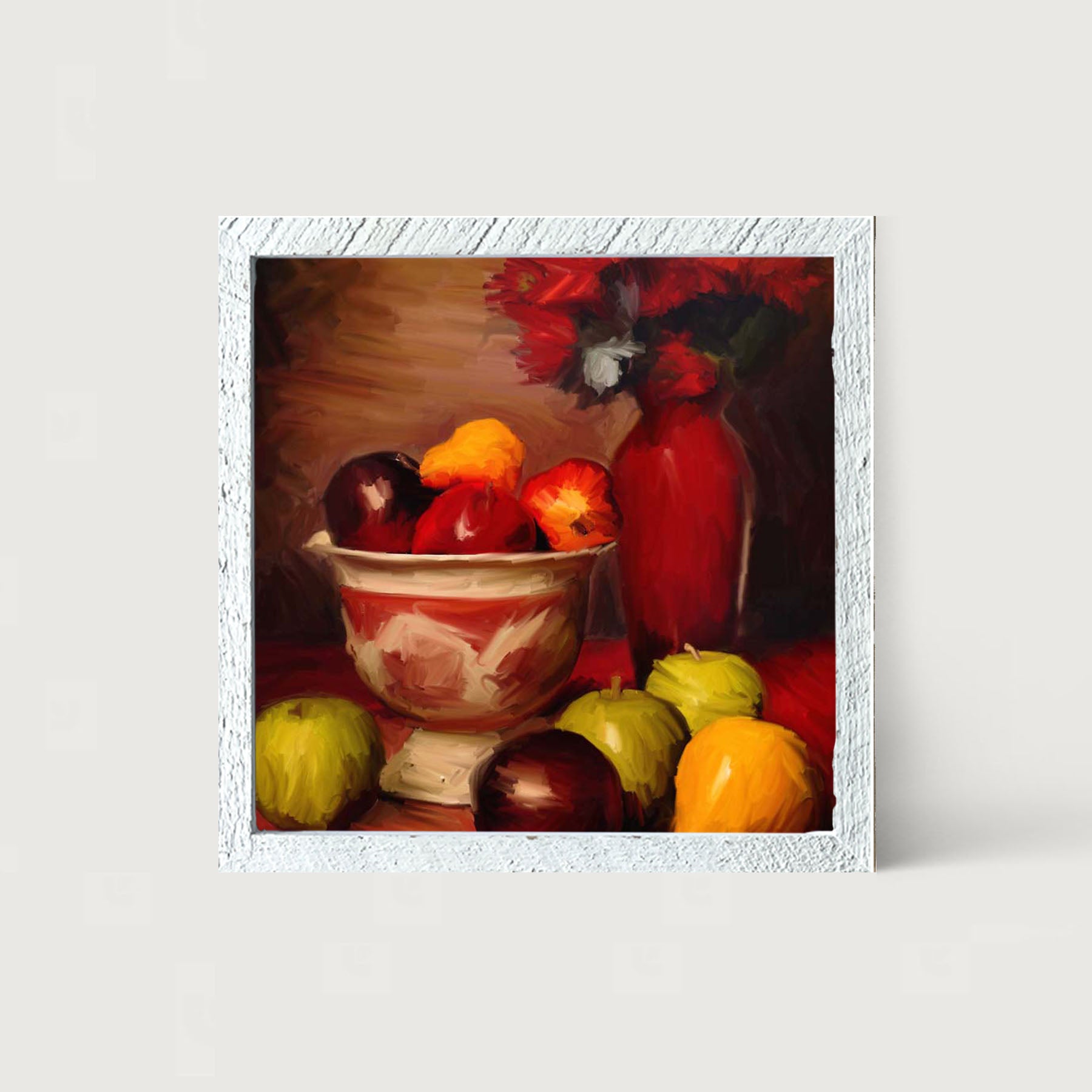 Red Vase - Framed art