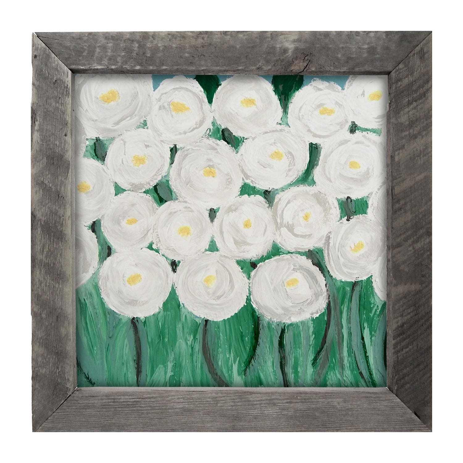 White Ranunculus - Framed art