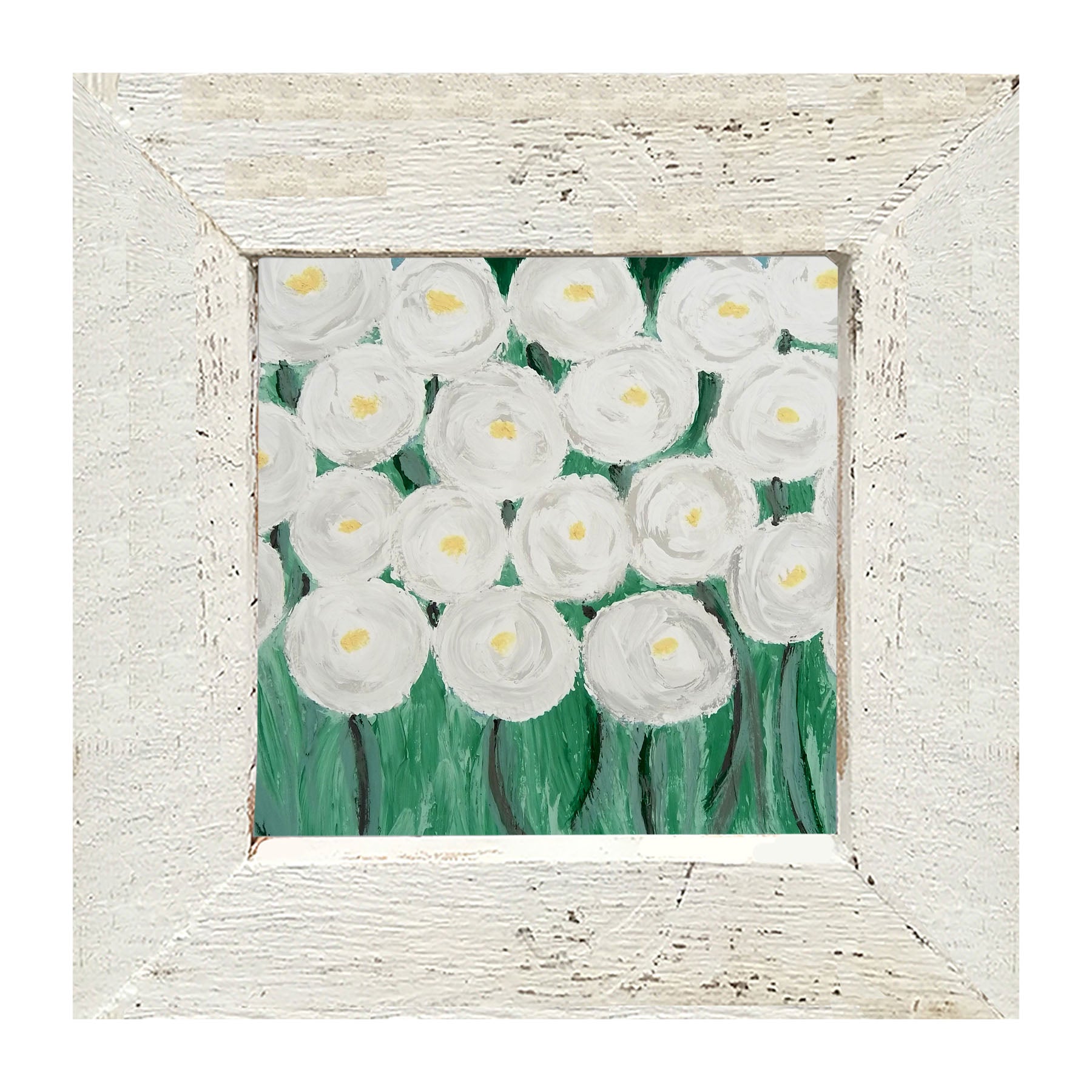 White Ranunculus - Framed art