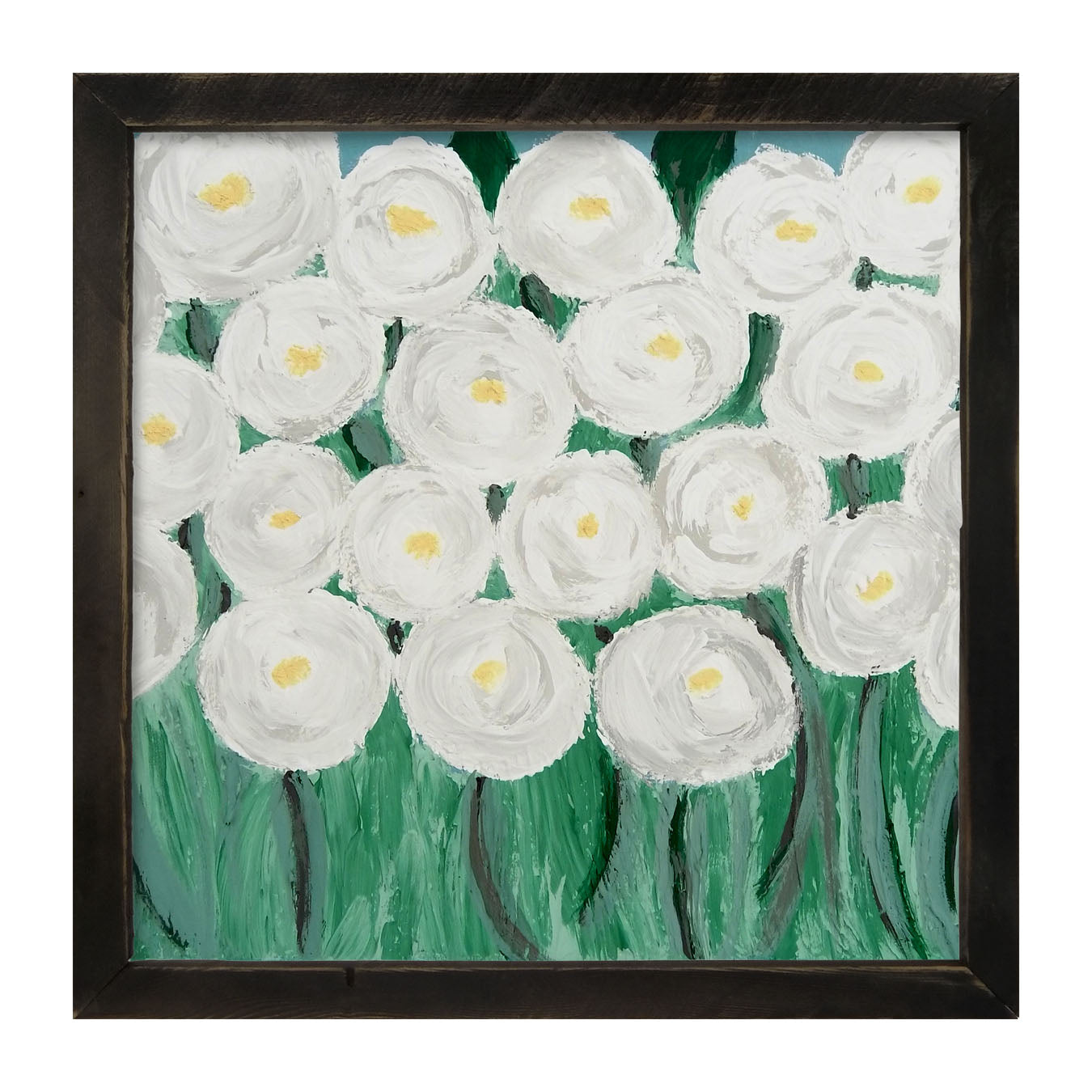 White Ranunculus - Framed art