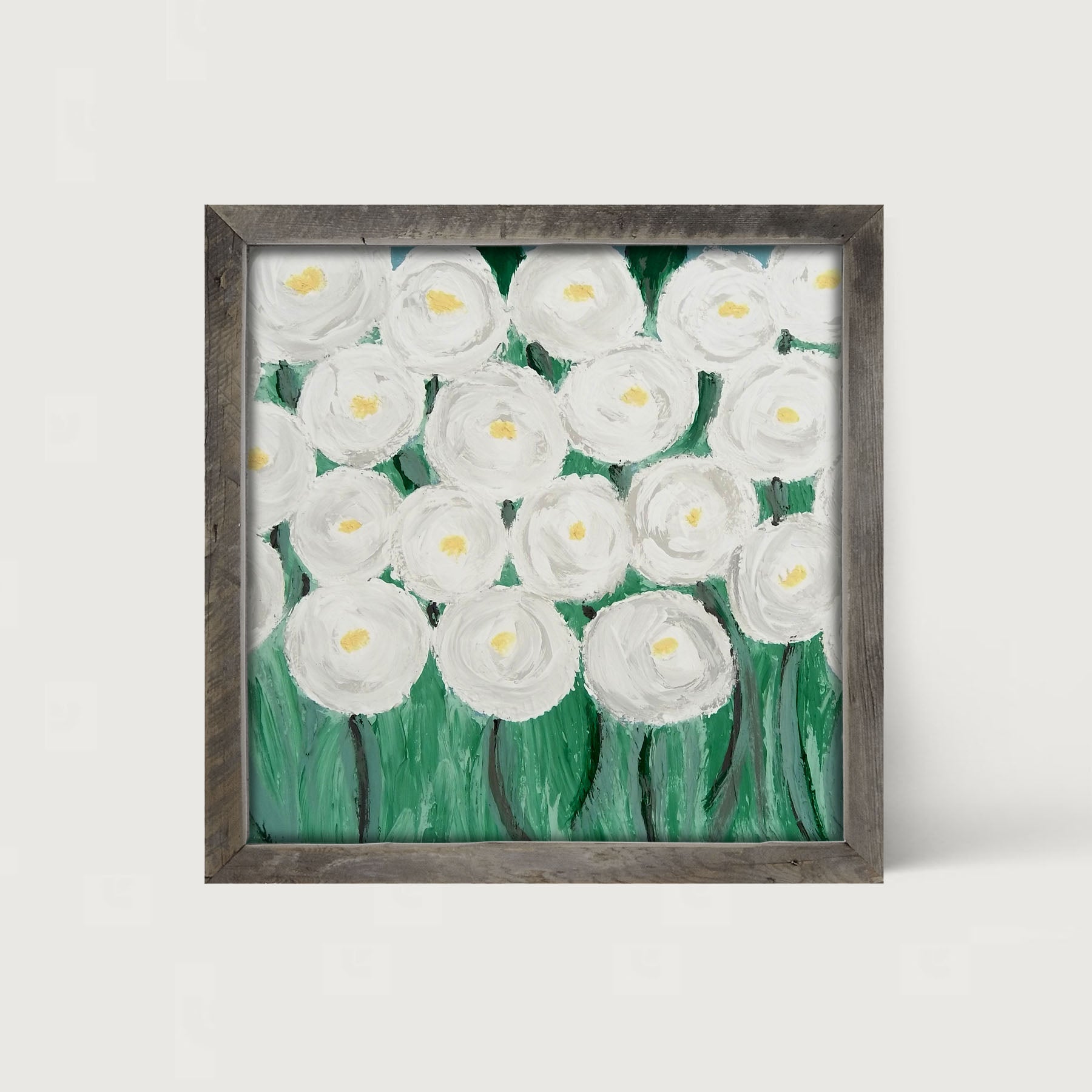 White Ranunculus - Framed art