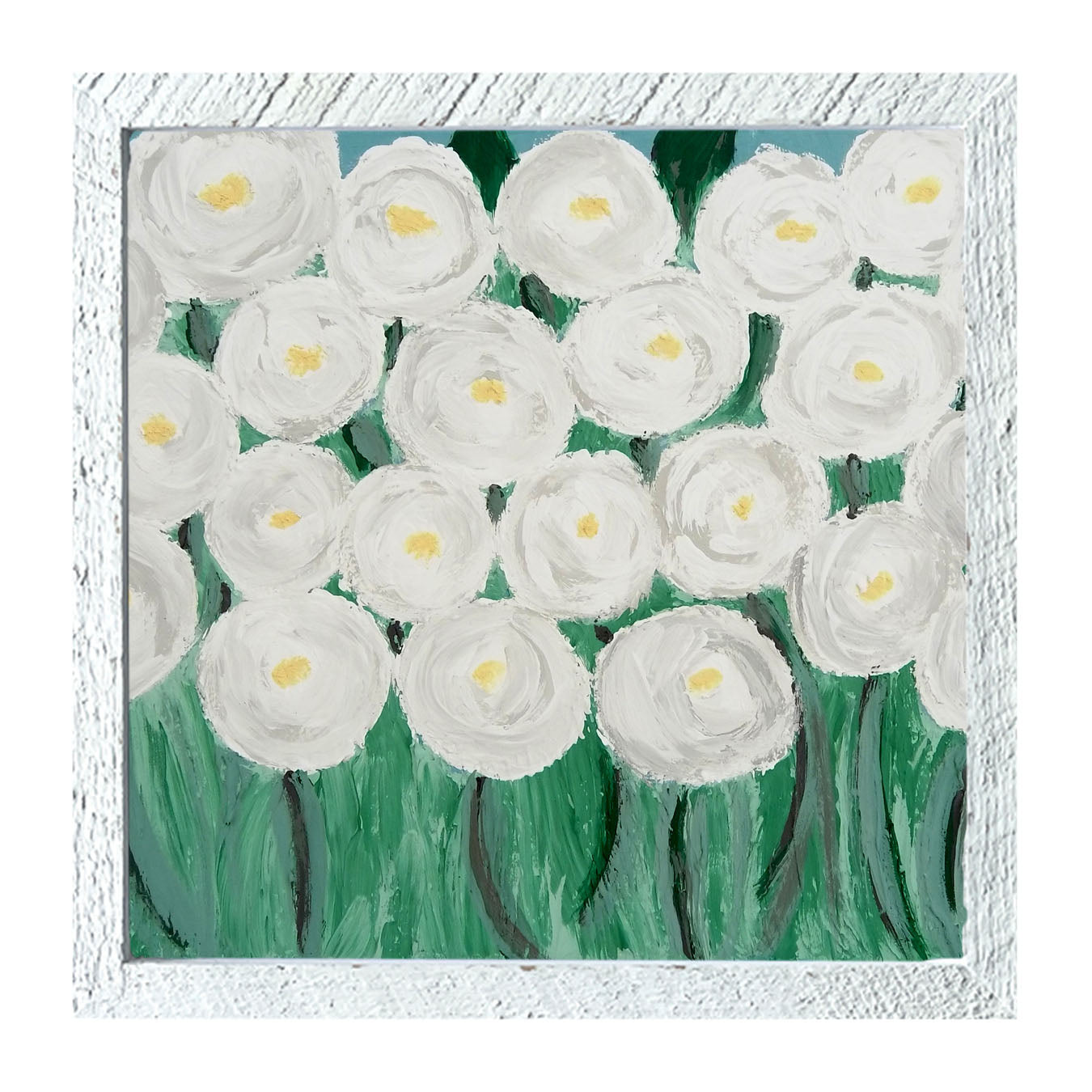 White Ranunculus - Framed art