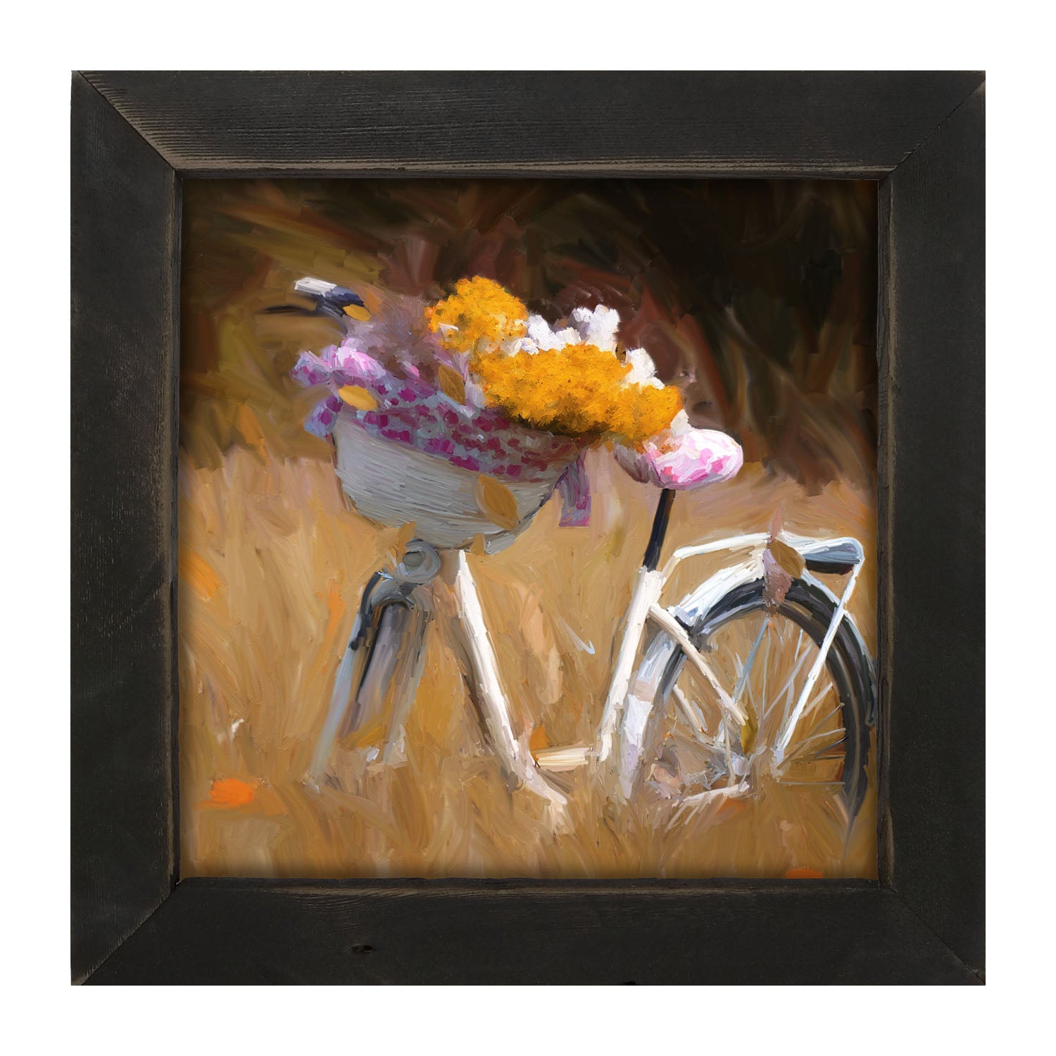 Flower Bouquet on Bike - Framed art