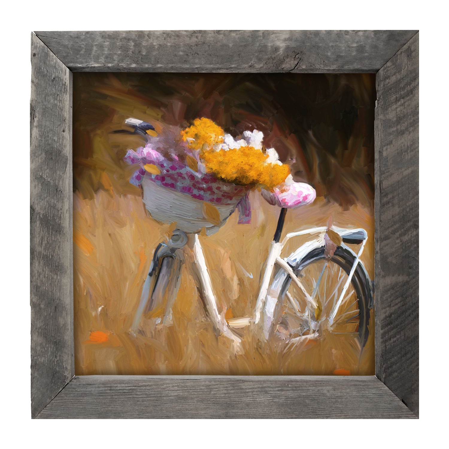 Flower Bouquet on Bike - Framed art