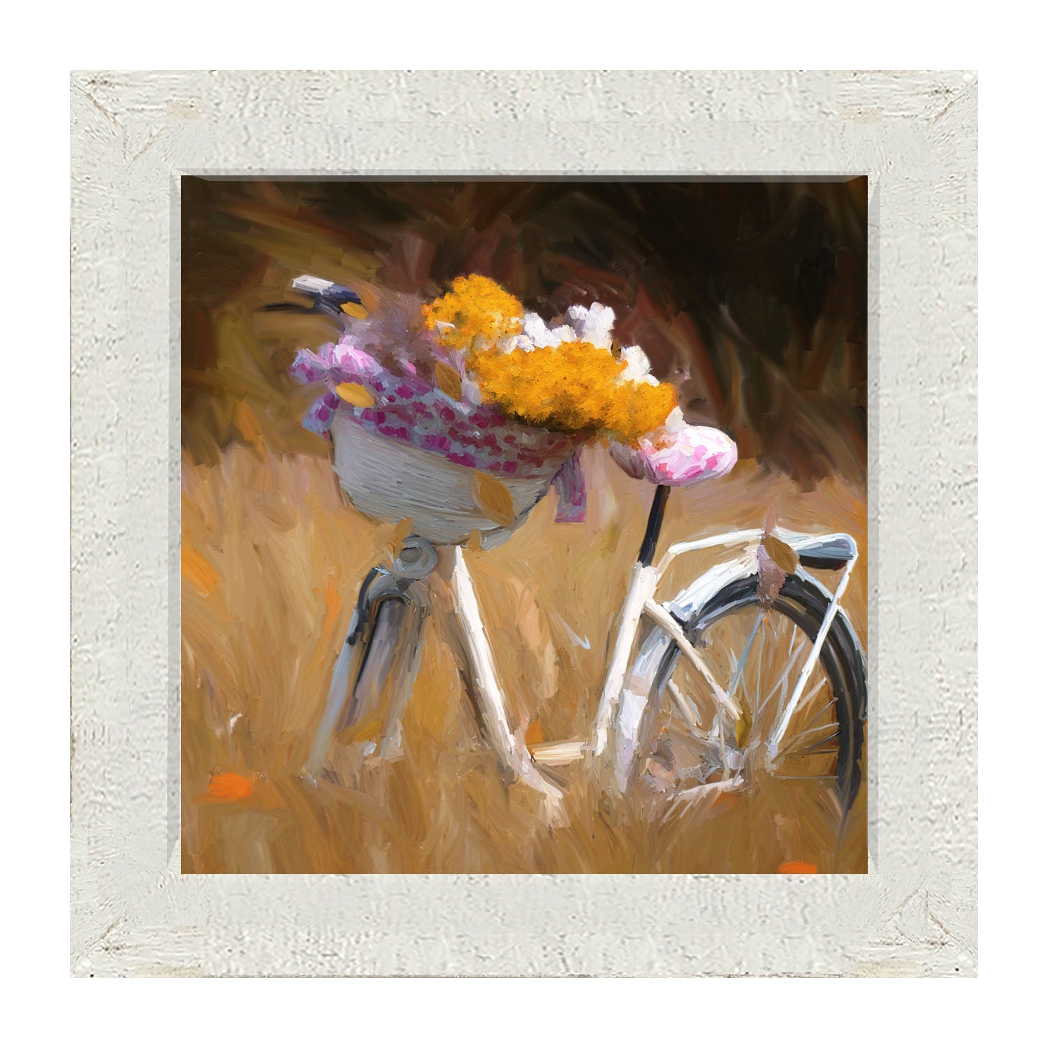 Flower Bouquet on Bike - Framed art