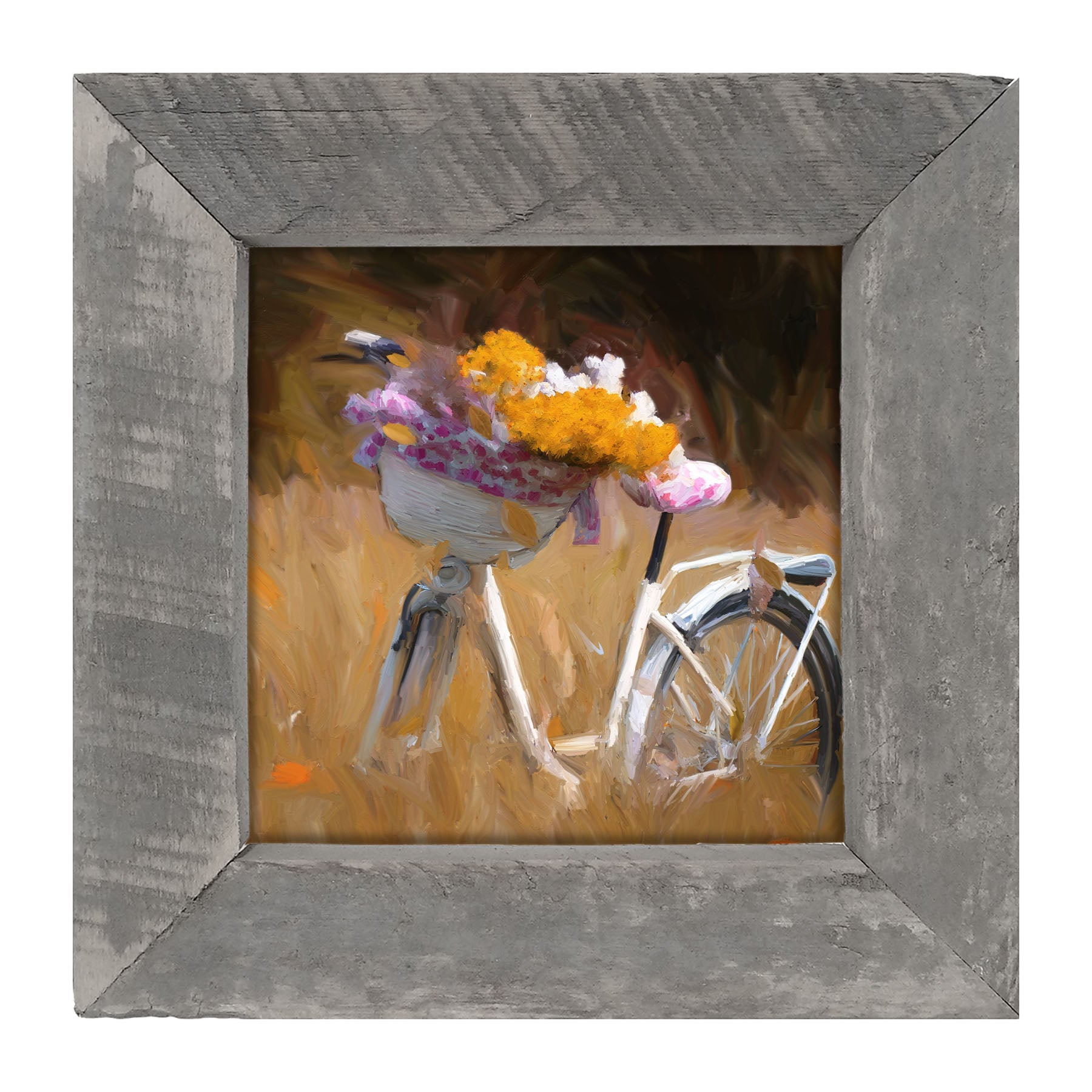 Flower Bouquet on Bike - Framed art