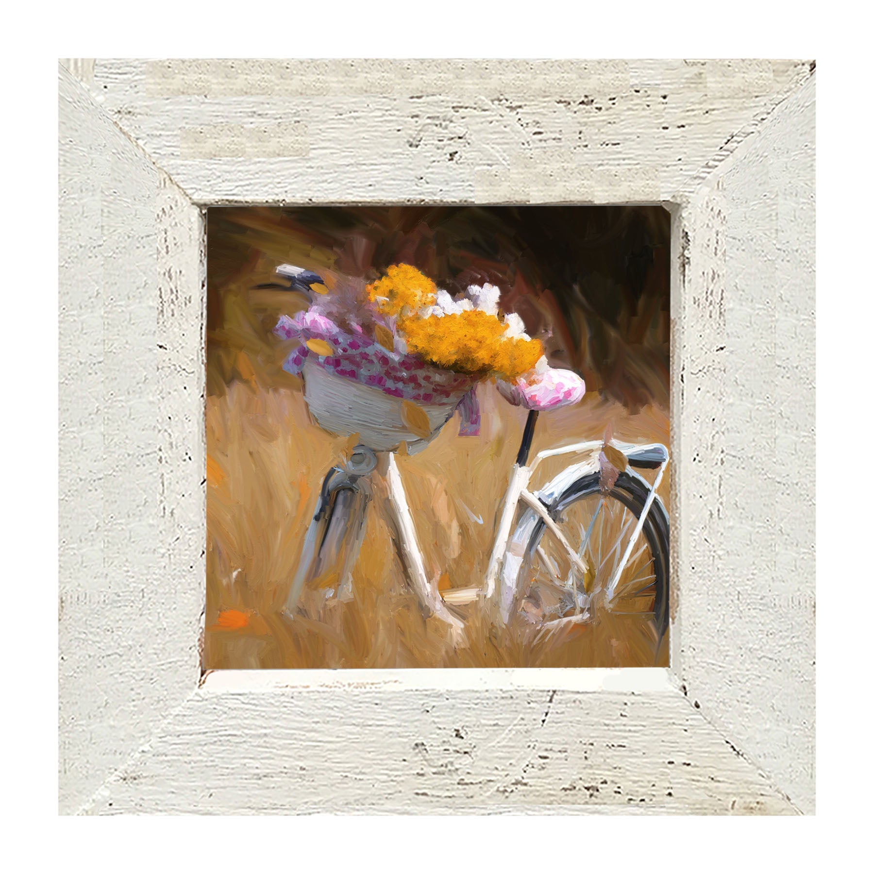 Flower Bouquet on Bike - Framed art