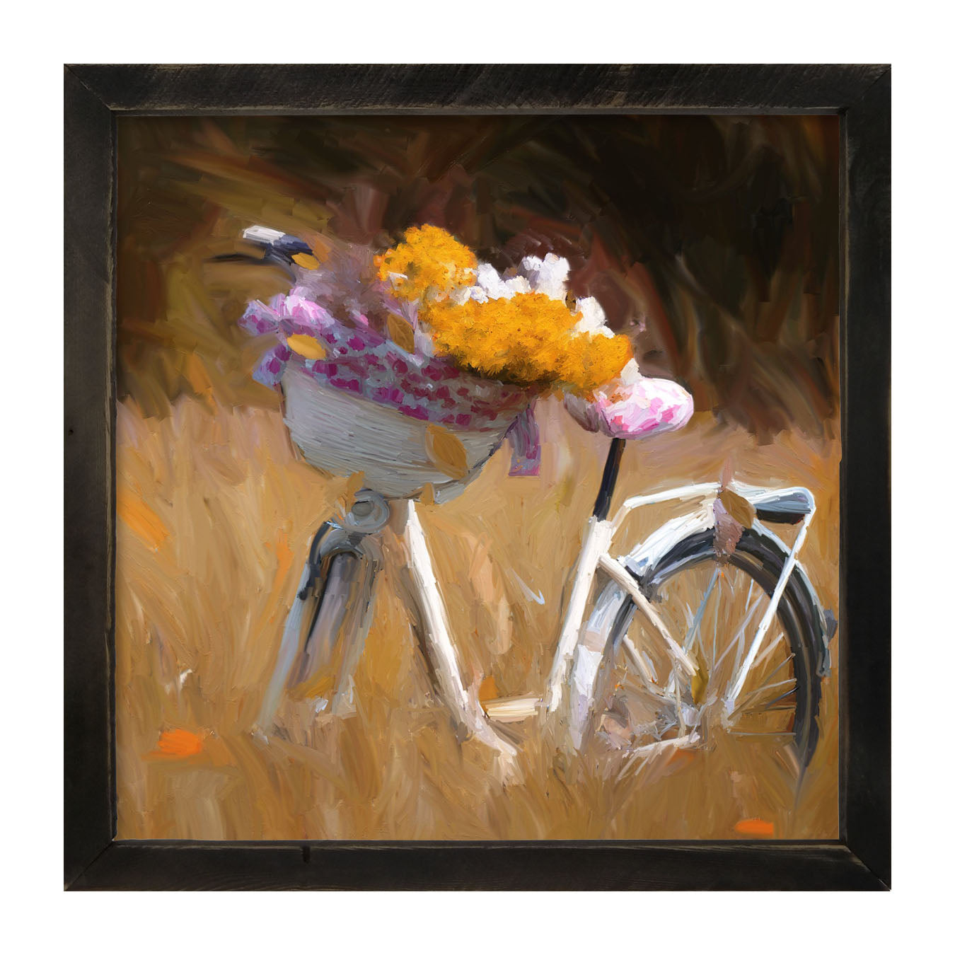 Flower Bouquet on Bike - Framed art