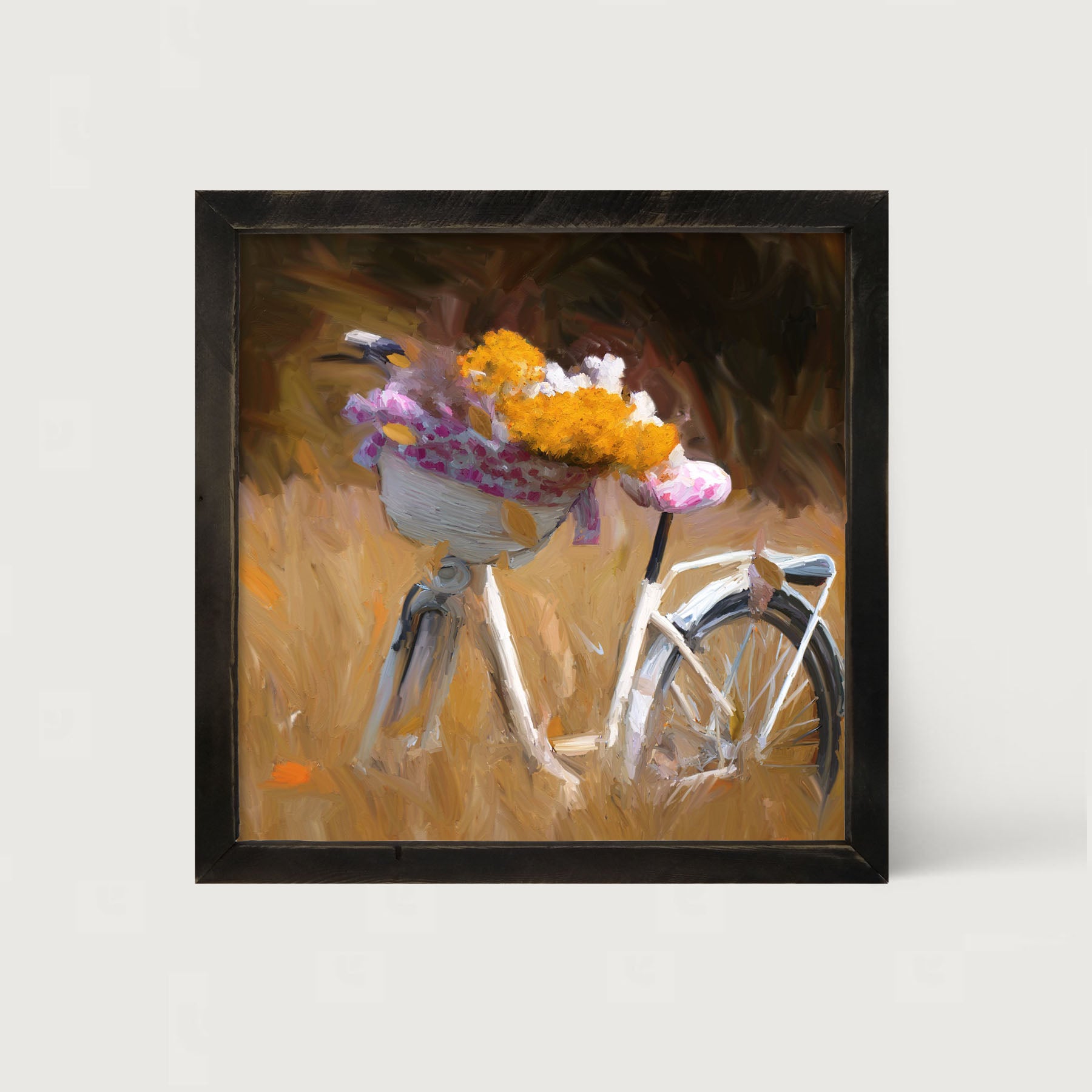 Flower Bouquet on Bike - Framed art