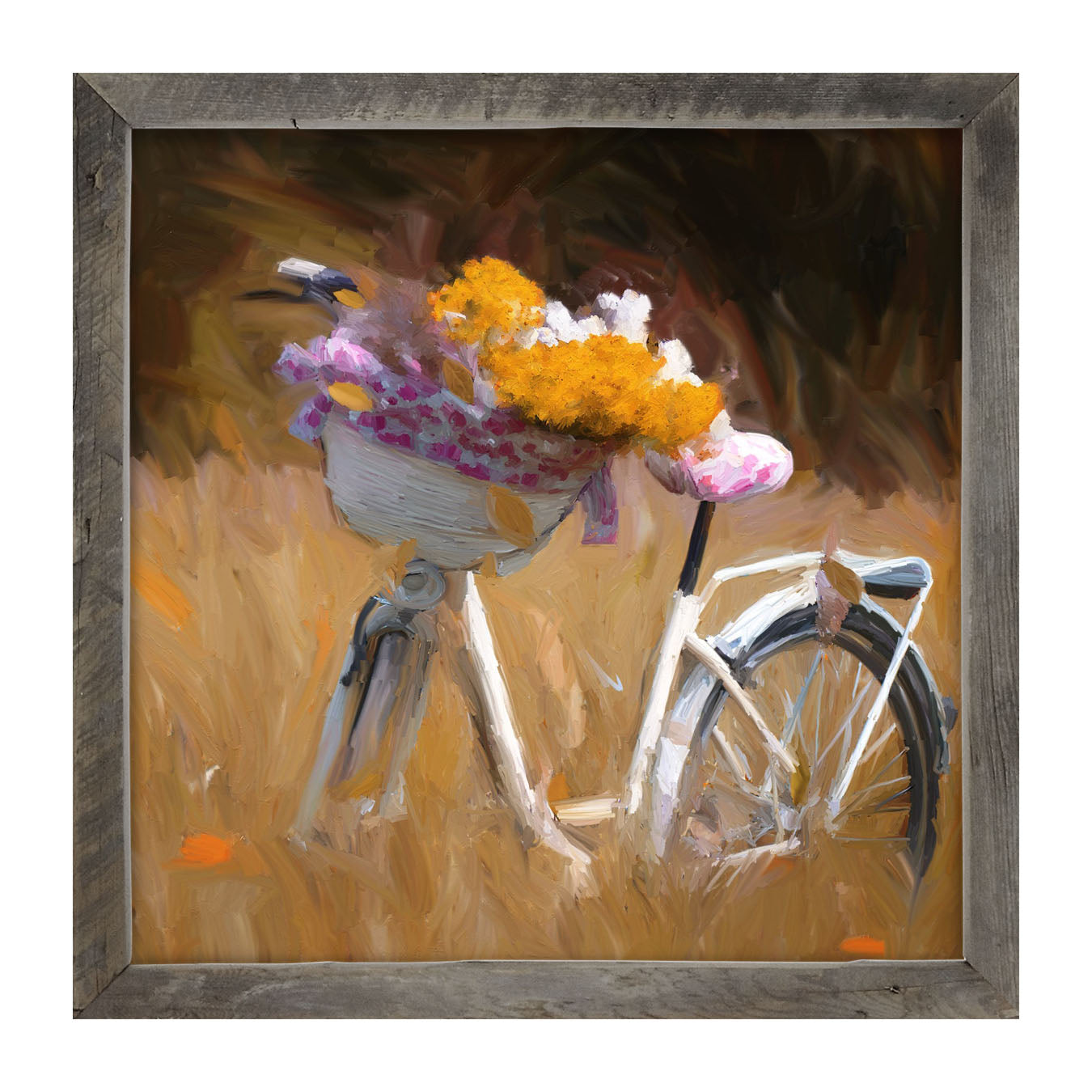 Flower Bouquet on Bike - Framed art