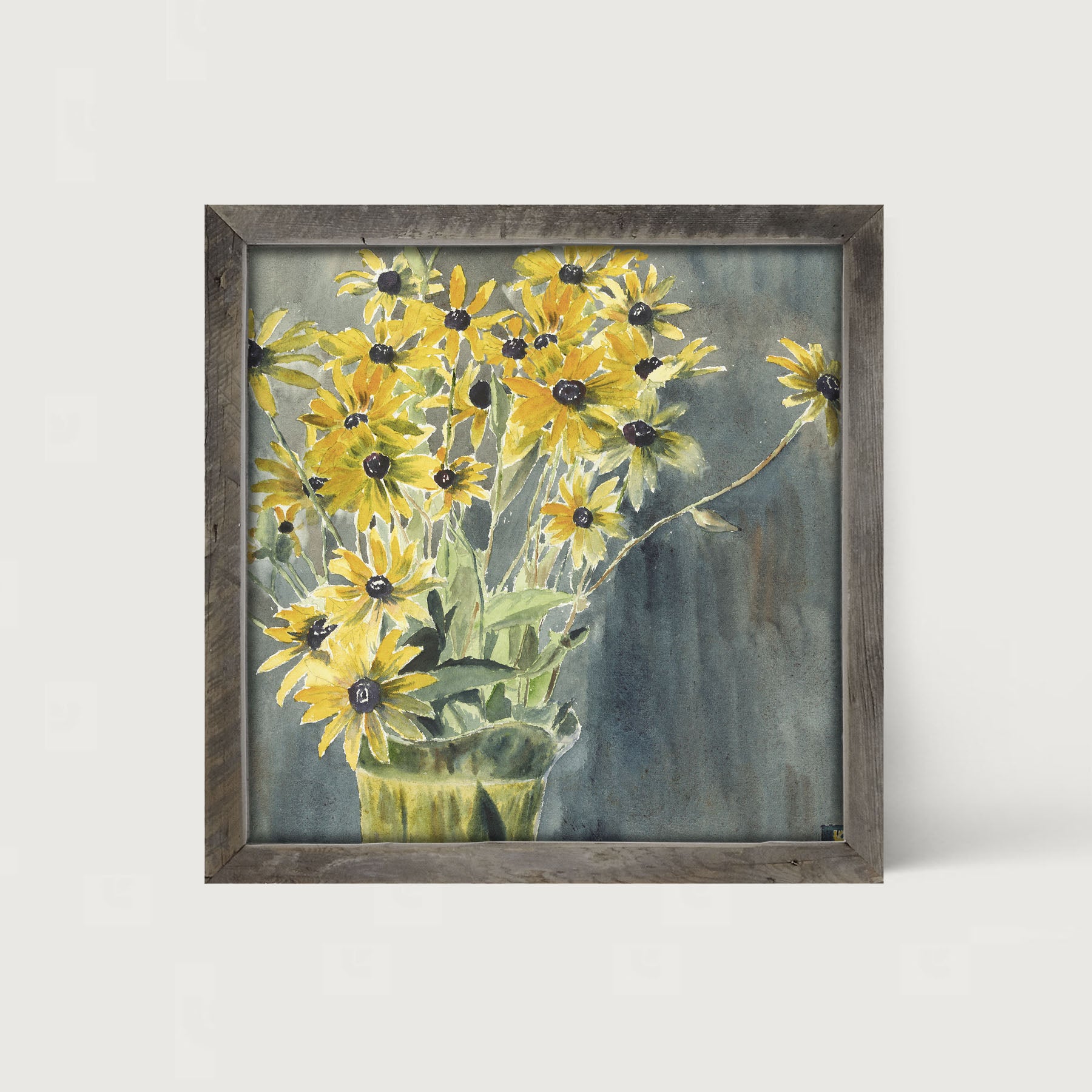 Watercolor Black Eyed Susans - Framed art