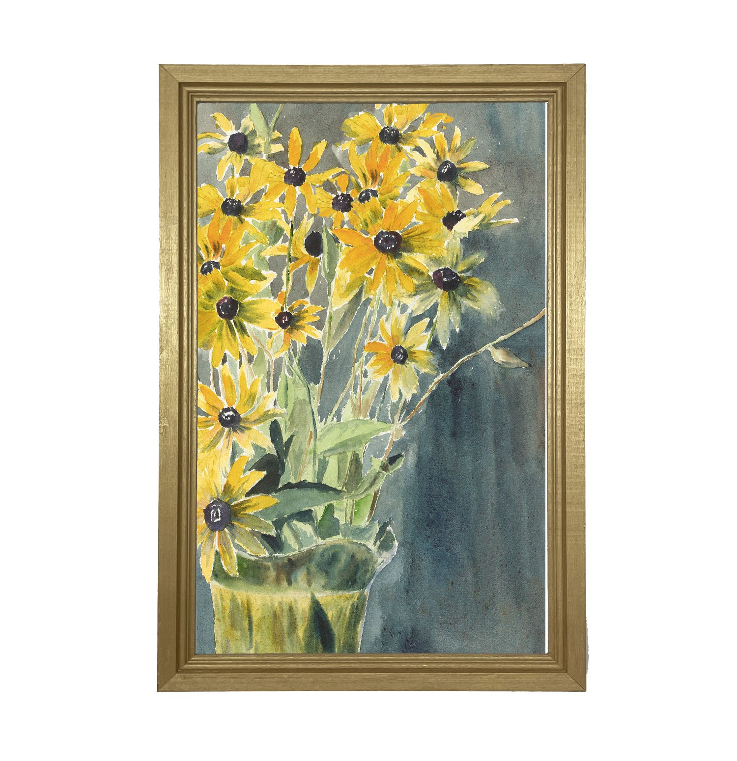 Watercolor Black Eyed Susans - Framed art