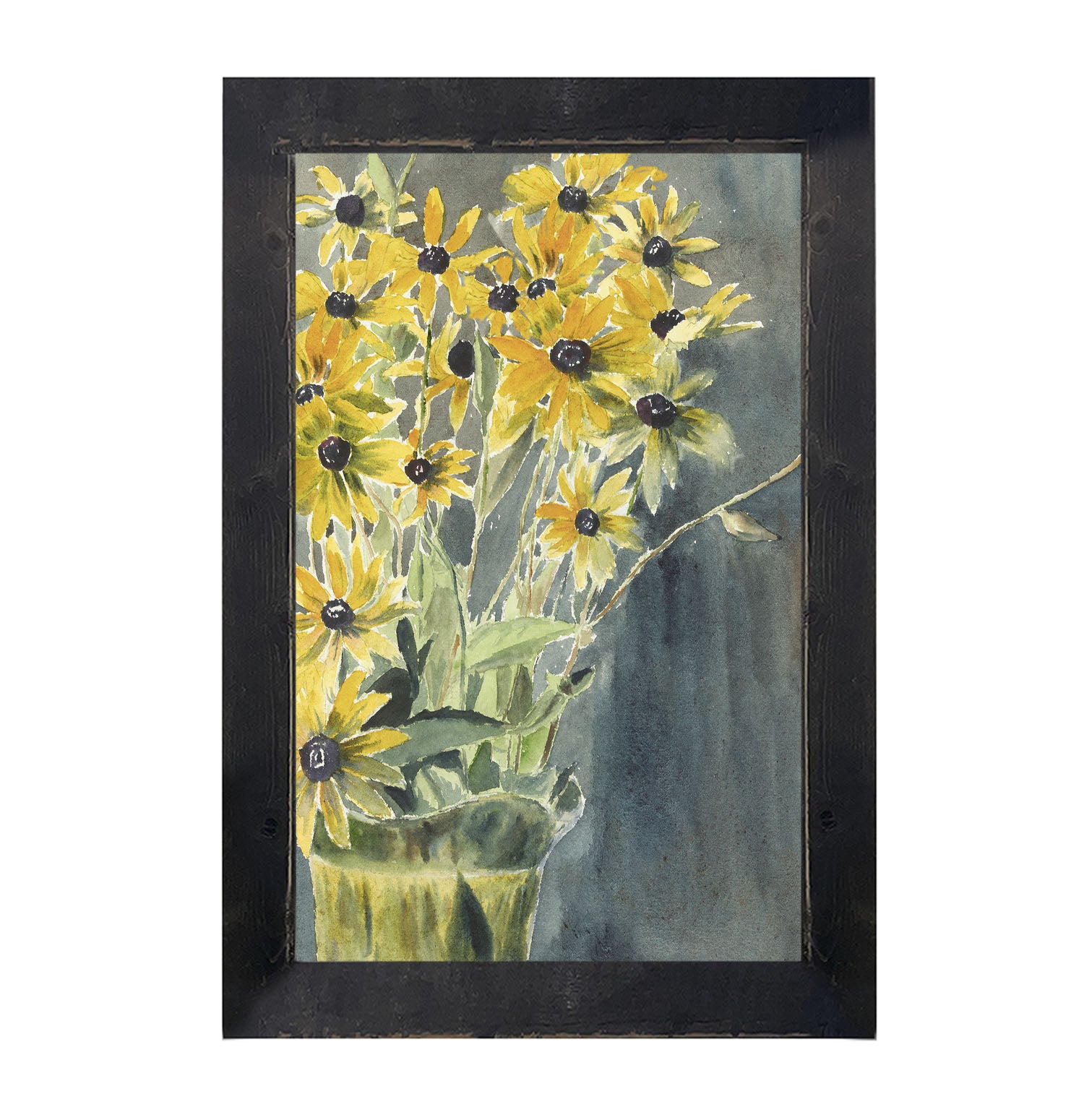 Watercolor Black Eyed Susans - Framed art
