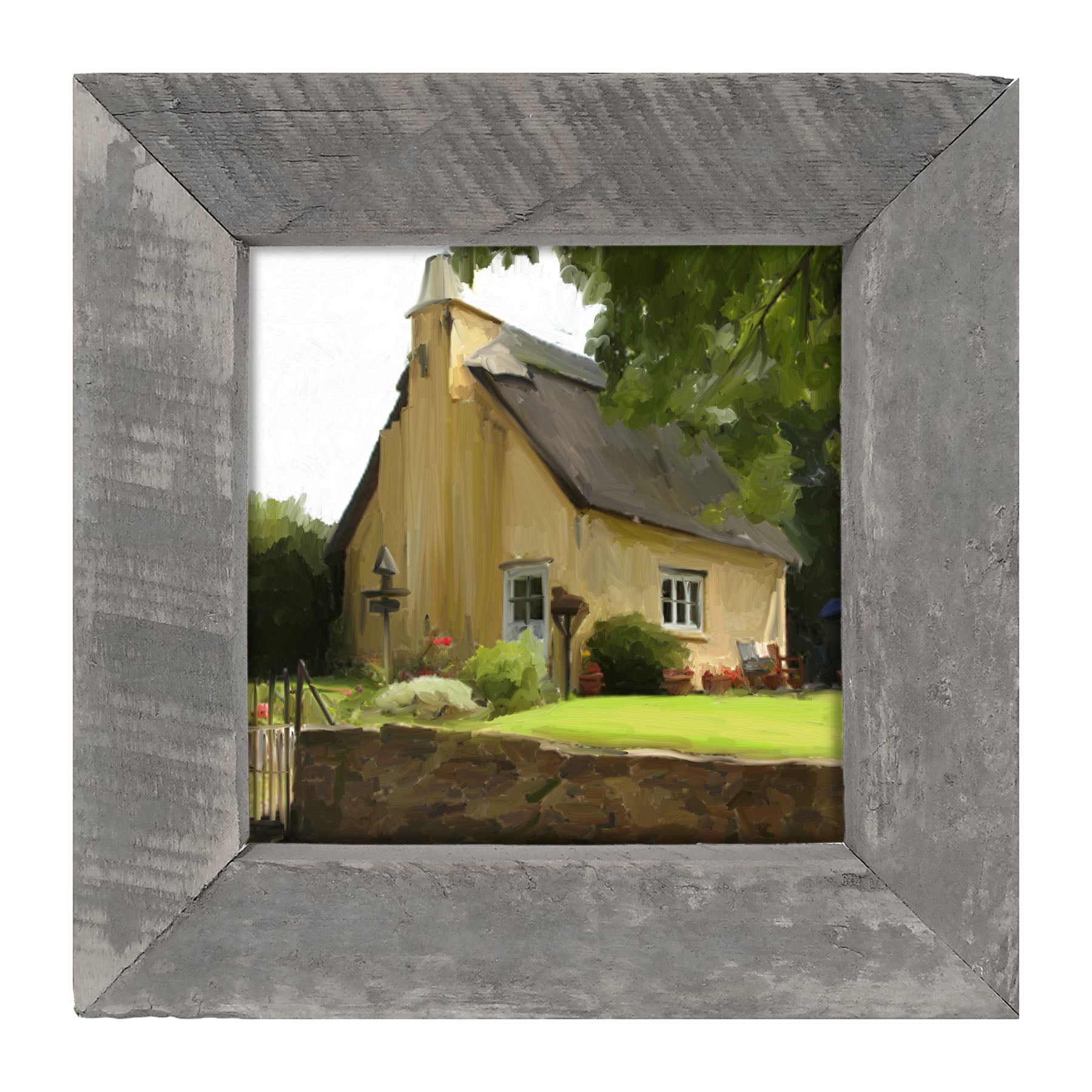 Yellow Cottage - Framed art