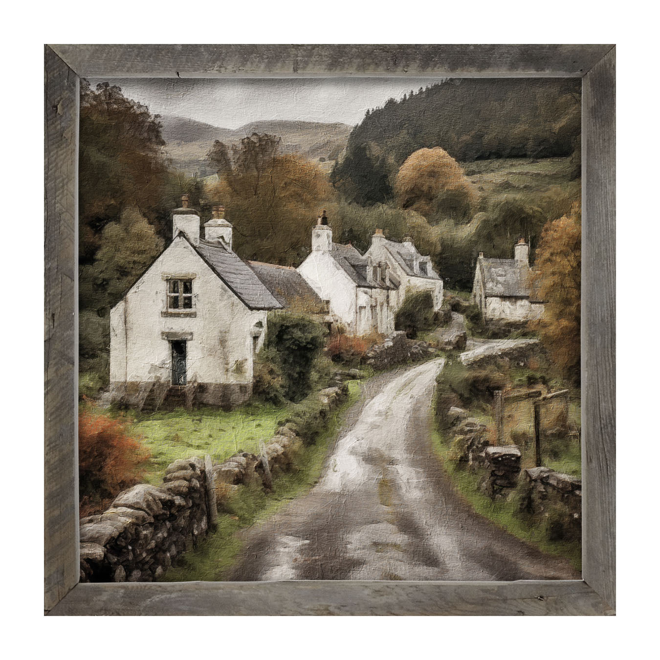Old Village Road - Framed art