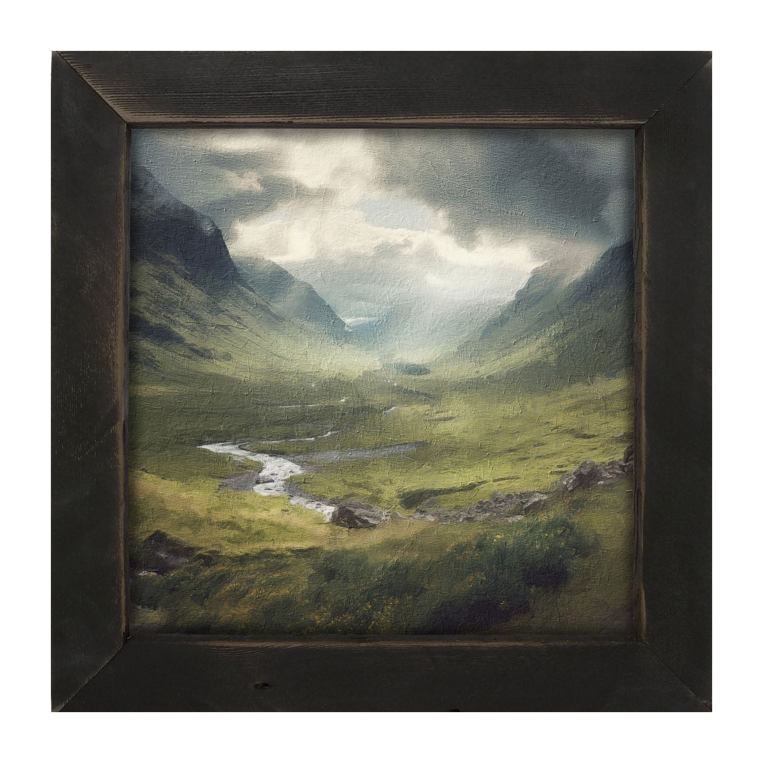 Foggy Valley - Framed art
