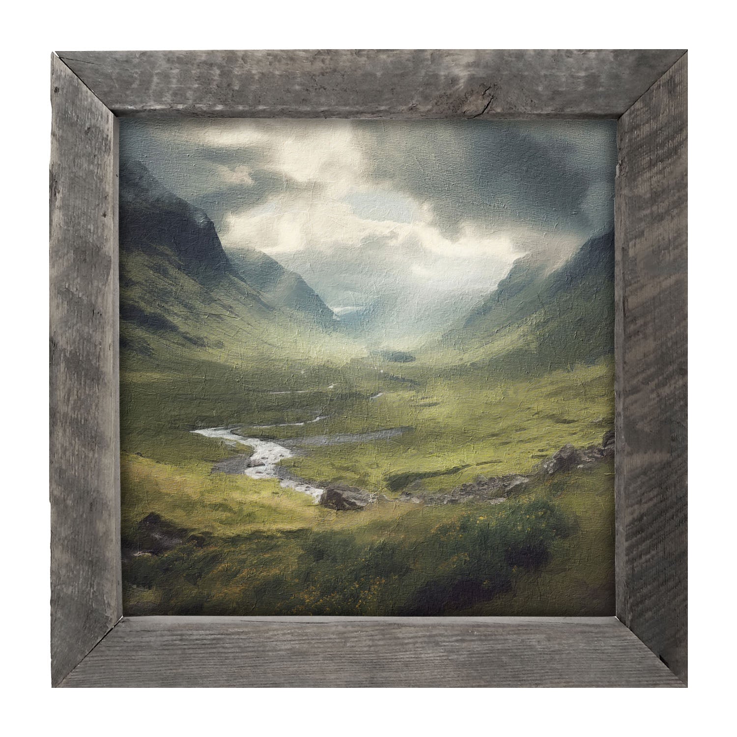 Foggy Valley - Framed art
