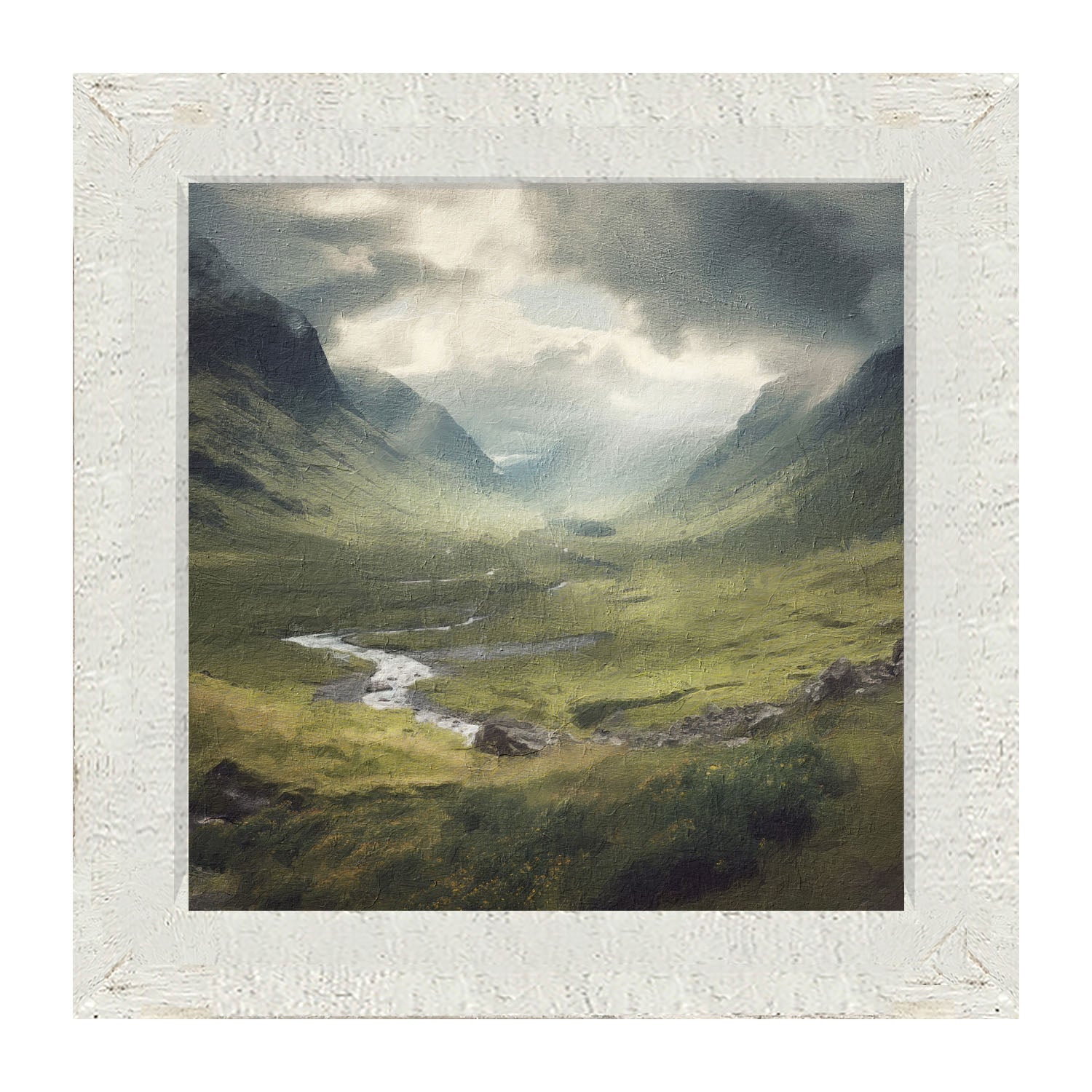 Foggy Valley - Framed art