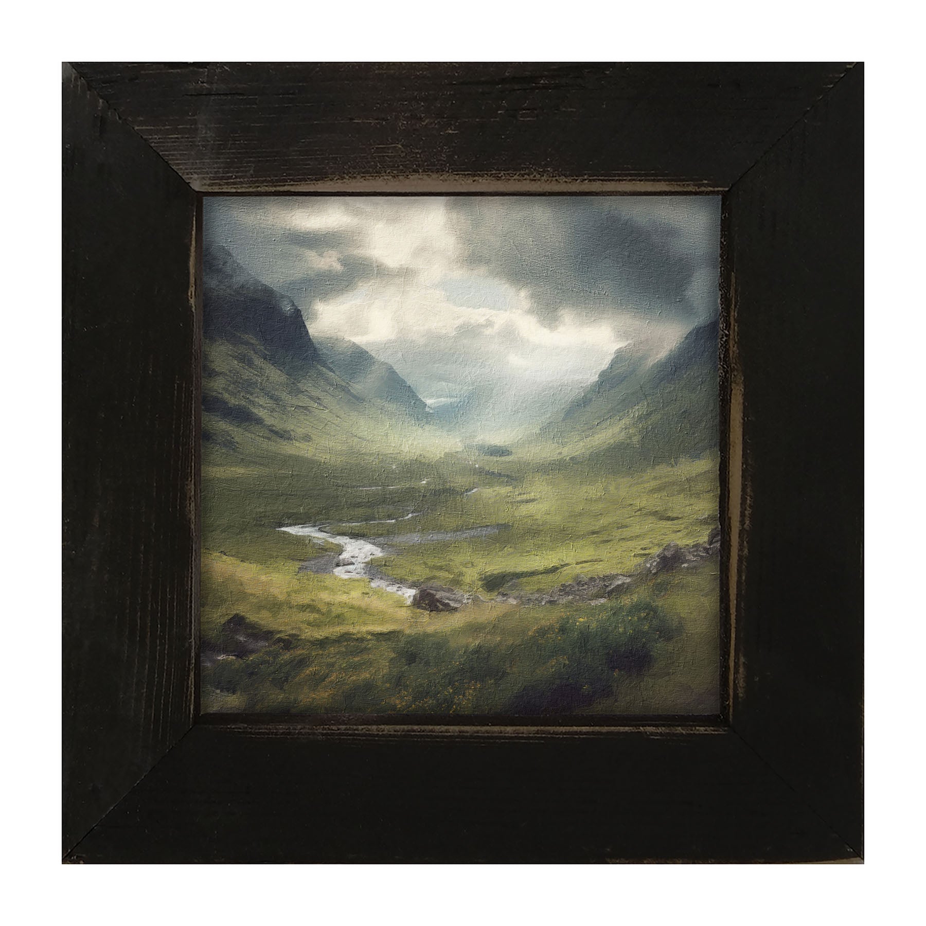 Foggy Valley - Framed art